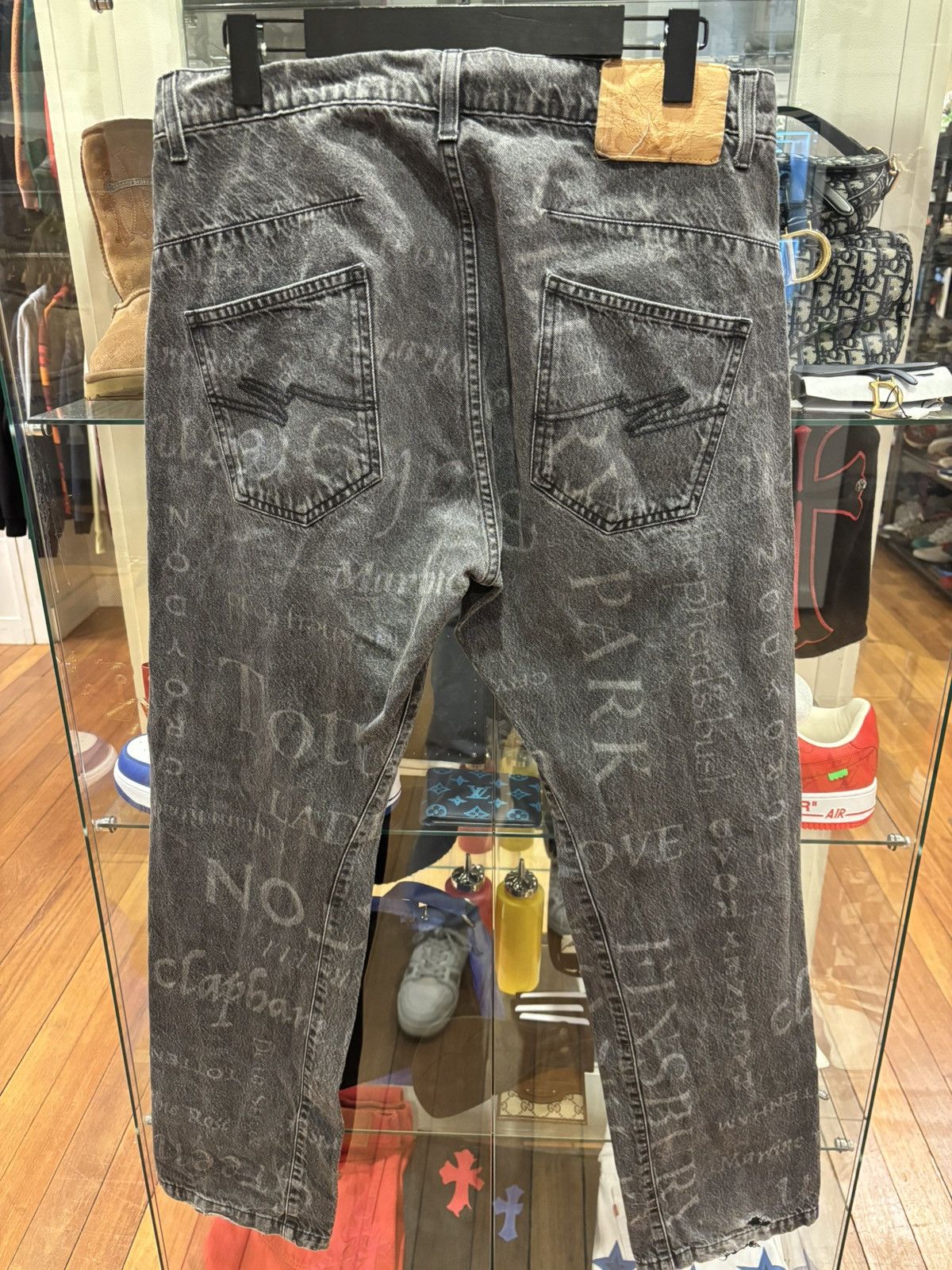 Martine Rose Martine Rose Text Denim Size US 33 - 2 Thumbnail