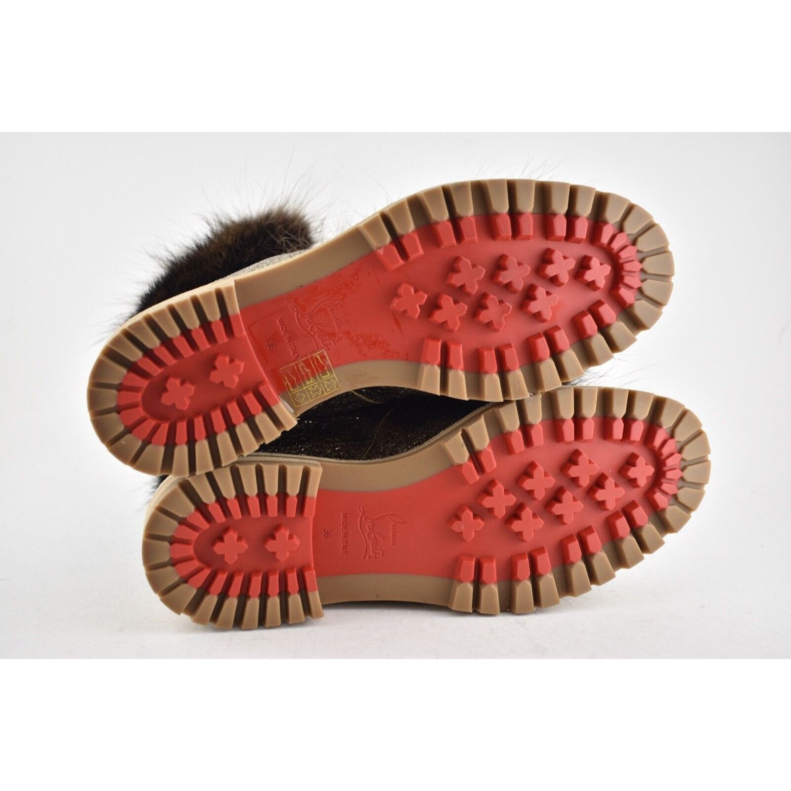 Christian Louboutin Christian Louboutin Fanny Flat Roche Fur Leather Lace Up Tie Size US 6 / IT 36 - 10 Thumbnail