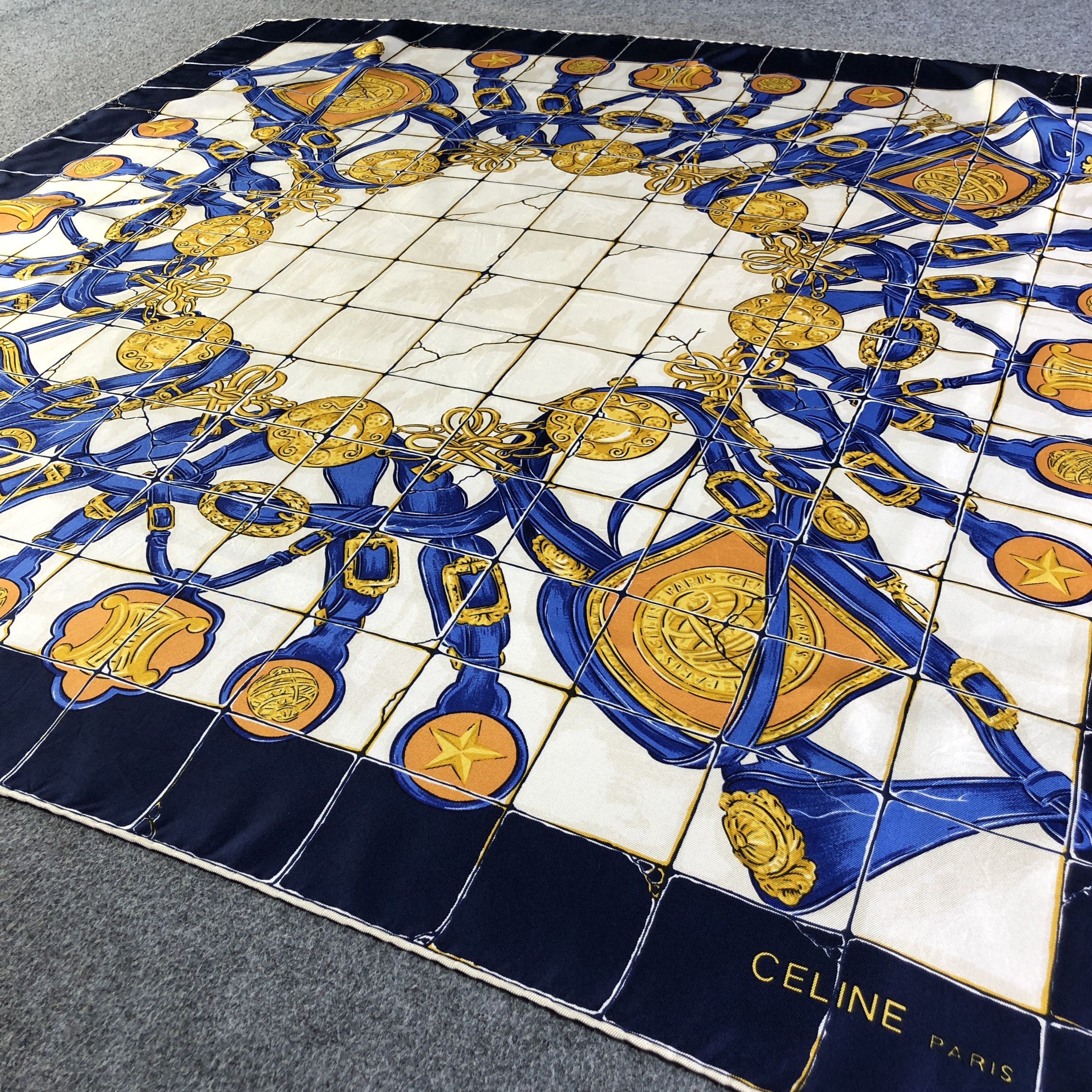 Celine Celine Luxury Hand Rolled Silk Scarf M1163 Size ONE SIZE - 3 Thumbnail