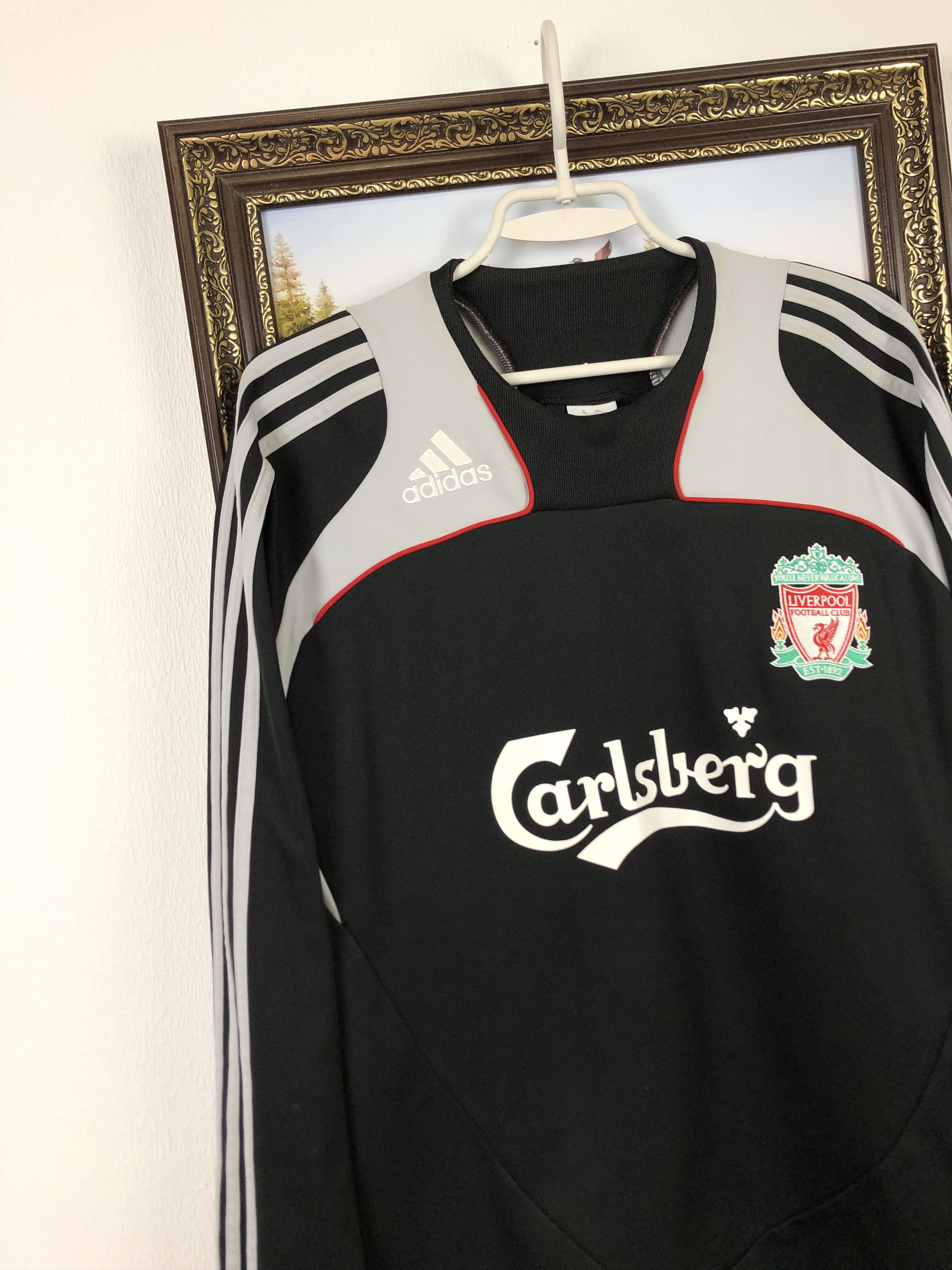 Adidas Vintage Liverpool Football Sweatshirt Soccer Jacket Rare Size US L / EU 52-54 / 3 - 3 Thumbnail
