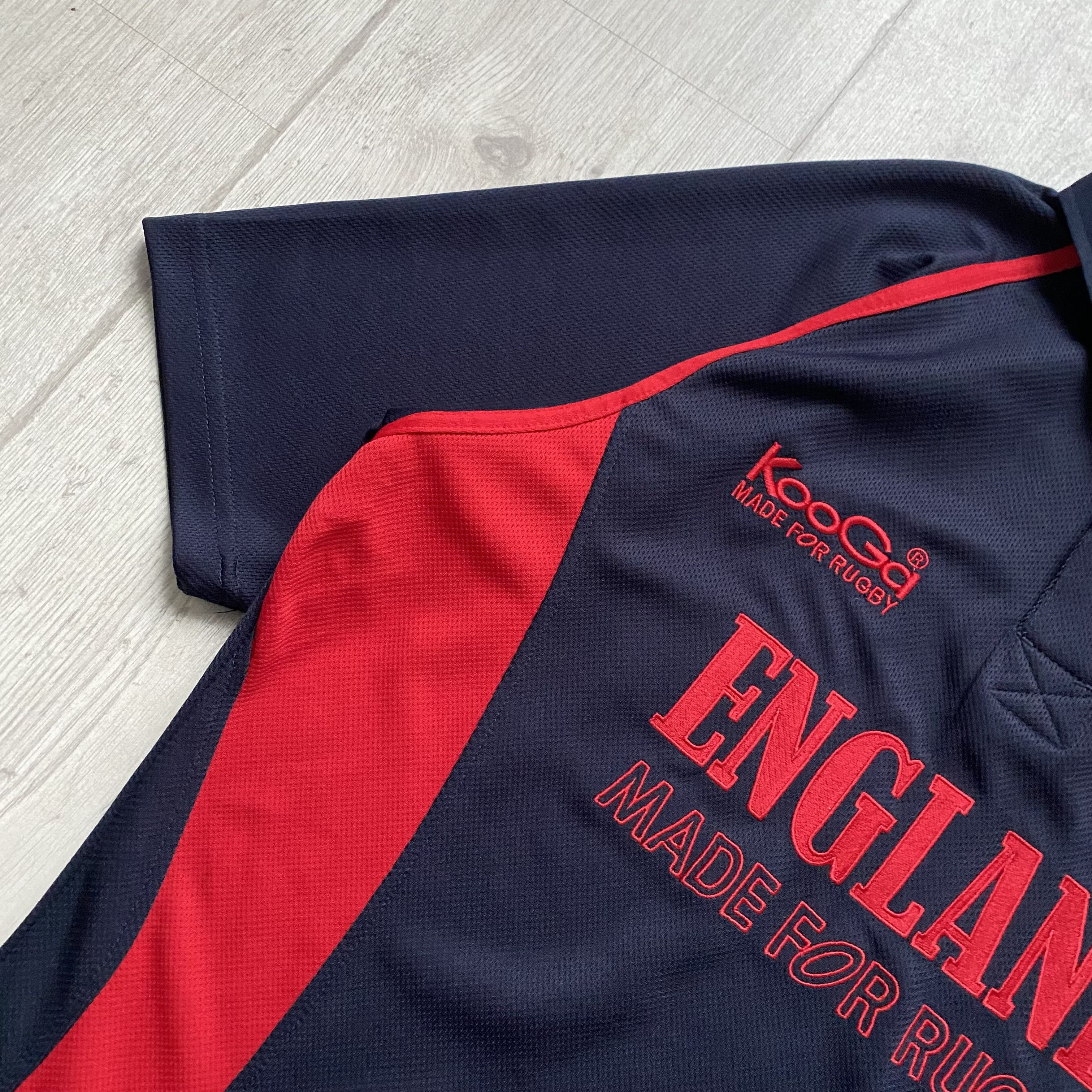 Cotton Traders 🏈 Vintage Blokcore England Rugby Polo Shirt jersey Y2K Size US L / EU 52-54 / 3 - 6 Thumbnail