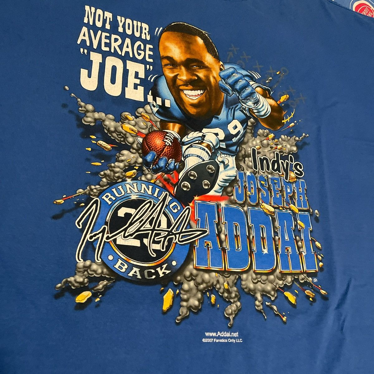 NFL × Vintage Vintage NFL 2007 Joseph Addai Indianapolis Colts Tee Size US XXL / EU 58 / 5 - 2 Thumbnail