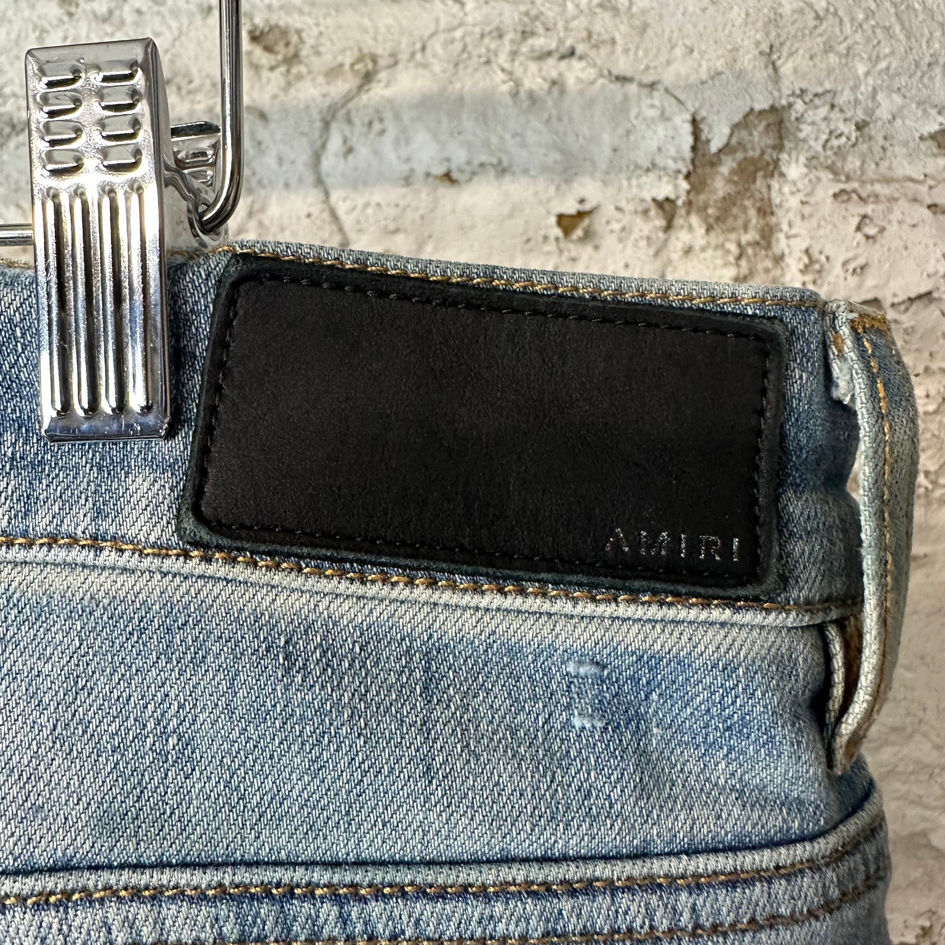 Amiri Amiri Cherub Angel Logo Blue Denim Jeans Sz 38 Size US 38 / EU 54 - 4 Thumbnail