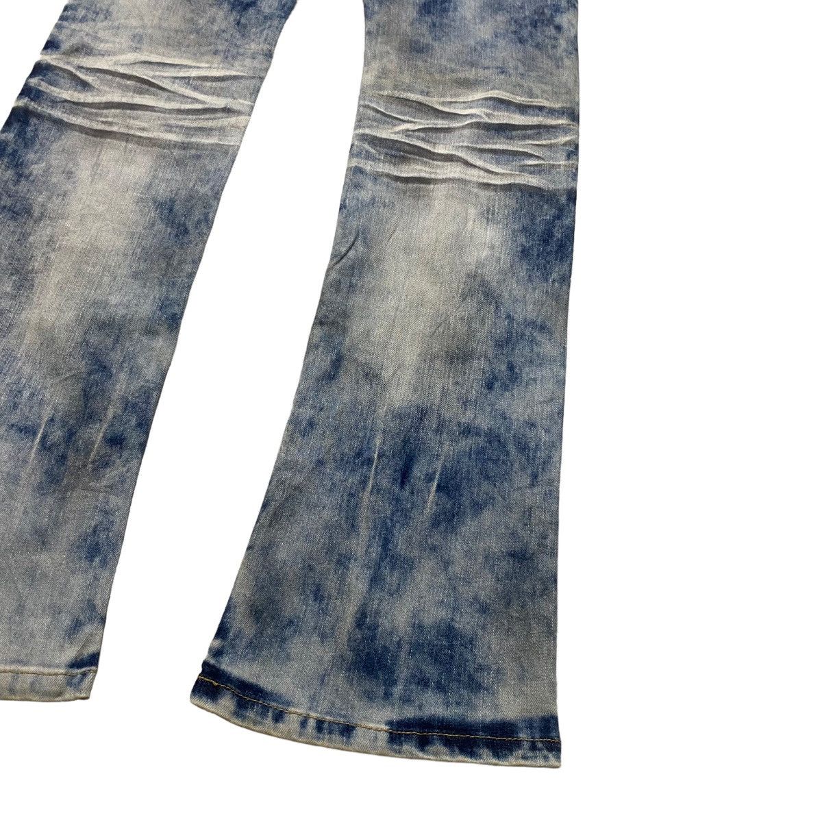Tornado Mart Tornado Mart Acid Wash whisker Denim Wolf Cut Flare Jeans Size US 32 / EU 48 - 15 Thumbnail