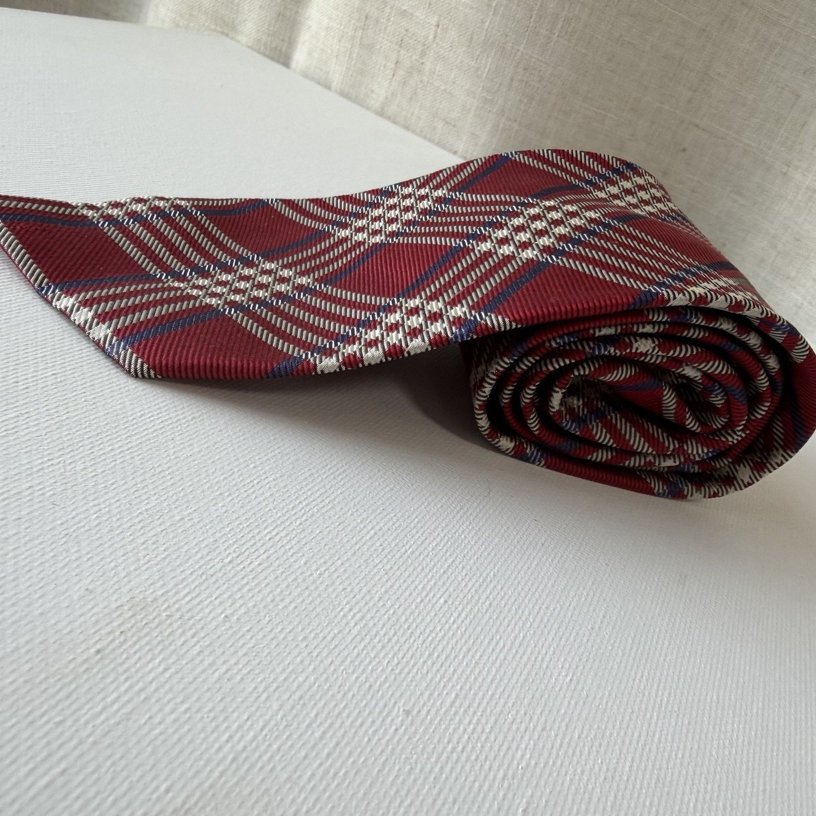 Lauren Ralph Lauren Lauren Ralph Lauren Red Holiday Tartan Silk Tie 90s Vintage Size ONE SIZE - 12 Thumbnail