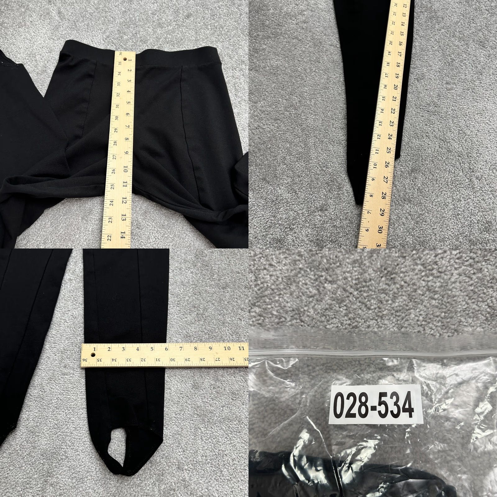 AQUA Aqua Stirrup Leggings Womens Small Black Athletic Activewear Slim Fit Size S Regular - Breathable Stretch Comfort Tummy Waist Size 28" / US 6 / IT 42 - 8 Thumbnail