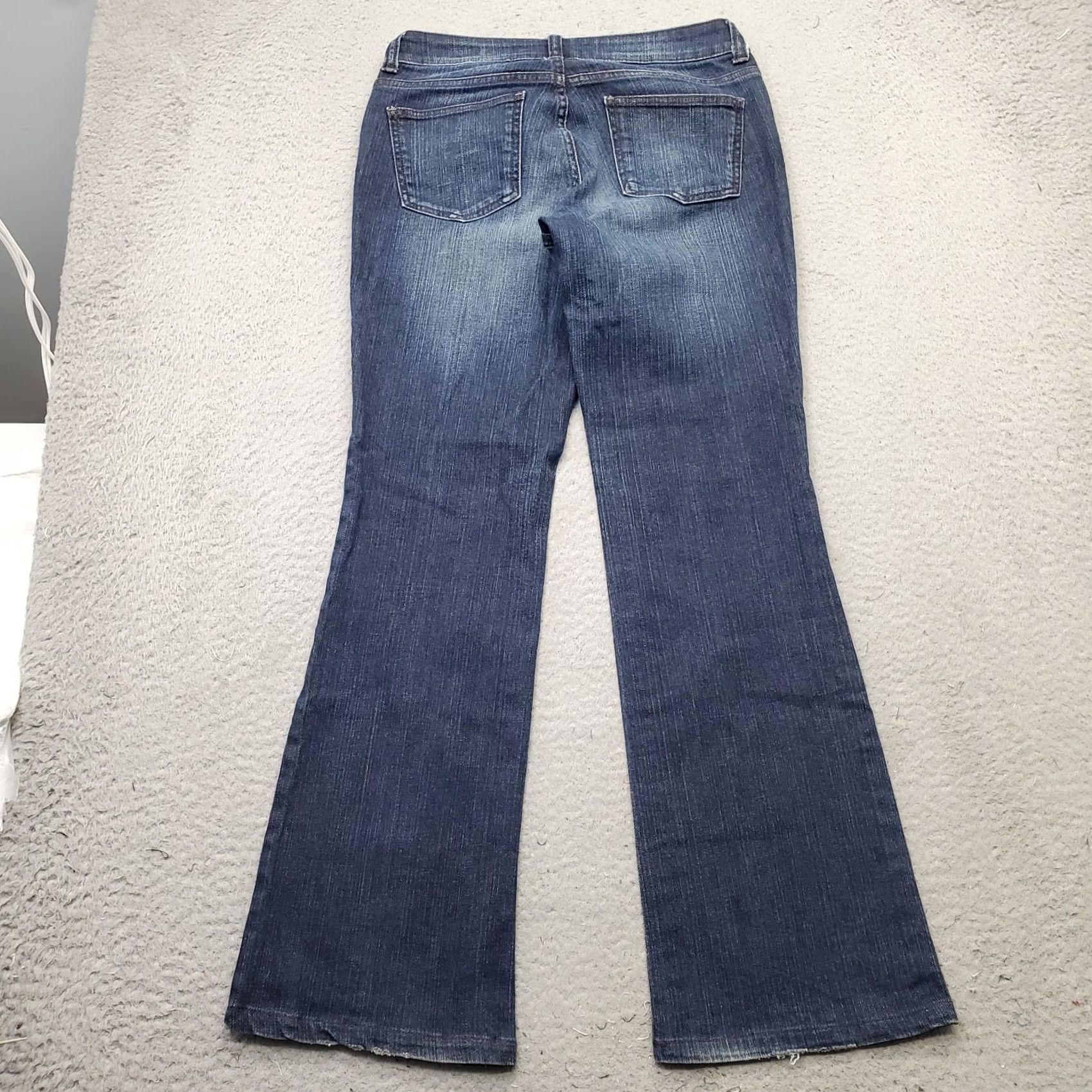DKNY DKNY Bootcut Jeans Womens Size 4 Blue Denim Stretch Regular Fit 5-Pocket Whiskered Boho Size 27" / US 4 / IT 40 - 2 Thumbnail