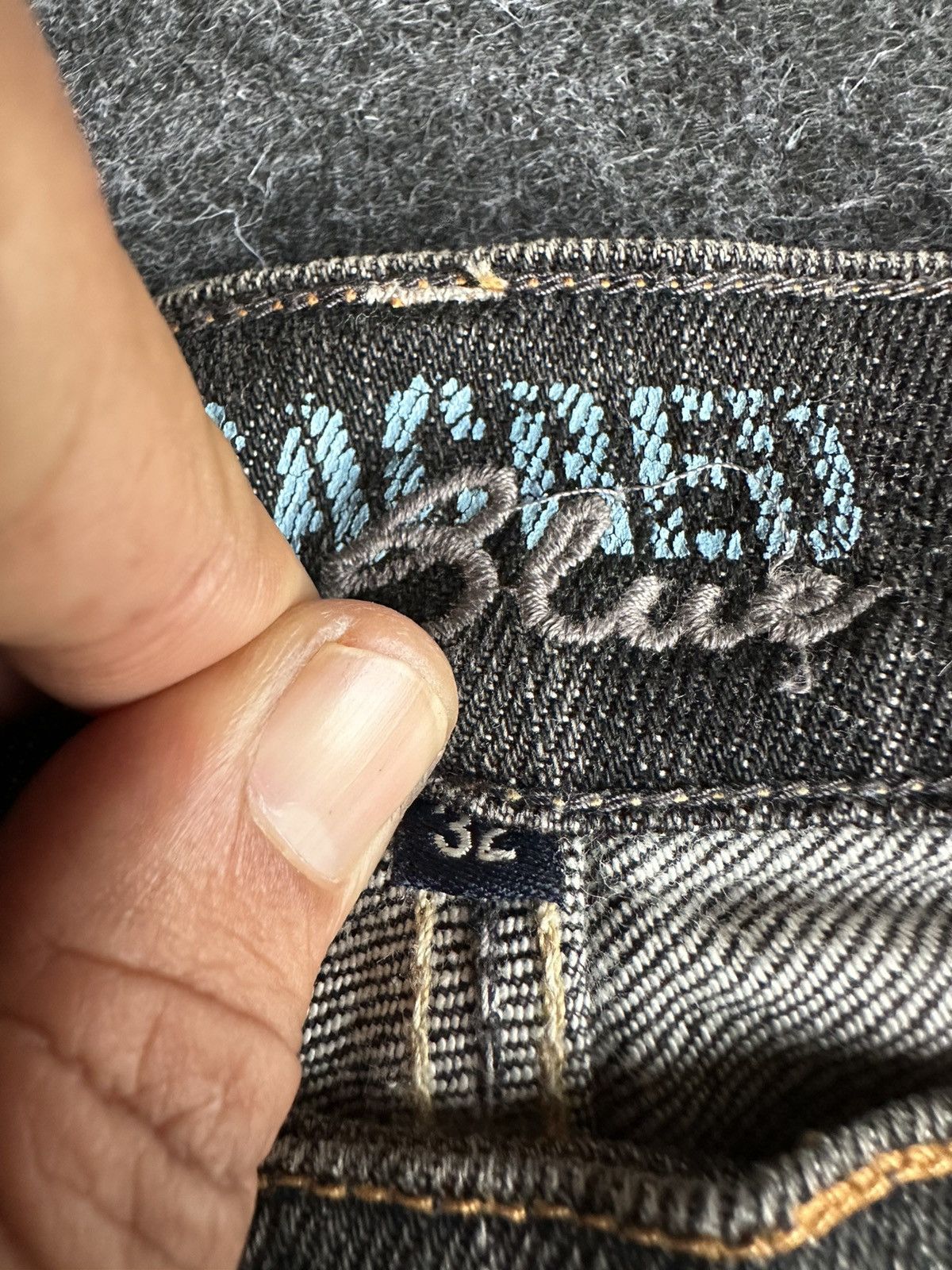 Vintage Vintage Sacred Blue Usa Flare Denim D452 Size US 32 / EU 48 - 20 Thumbnail