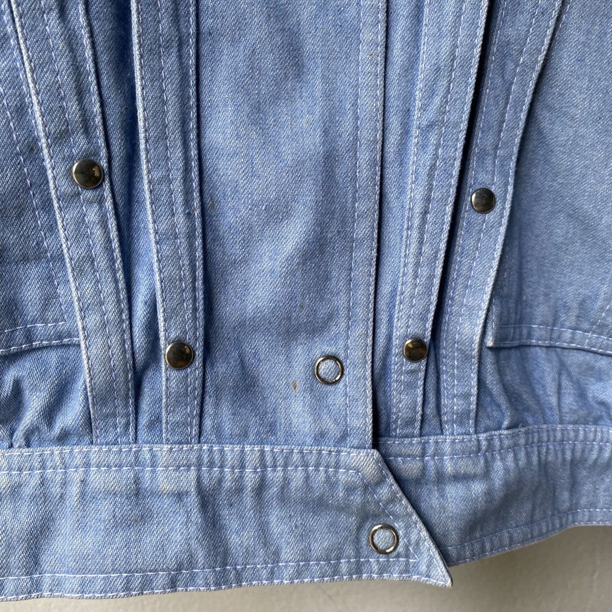 Thierry Mugler Thierry Mugler Light Blue Denim Jacket with Stud Details Size M / US 6-8 / IT 42-44 - 3 Thumbnail