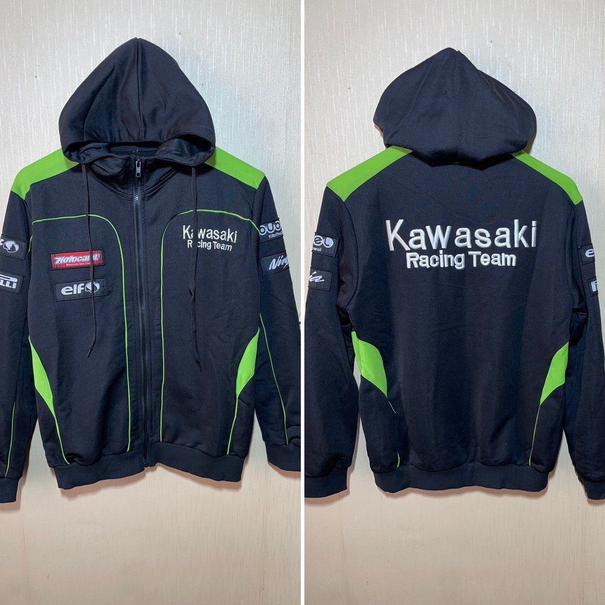 Vintage Kawasaki vintage racing zip hoodie Size US S / EU 44-46 / 1 - 1 Thumbnail