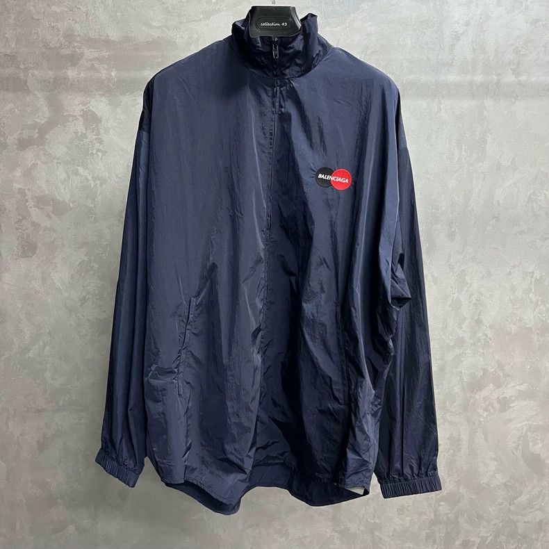 Balenciaga Balenciaga Long sleeve jacket with blue logo printed zippe Size US S / EU 44-46 / 1 - 1 Thumbnail