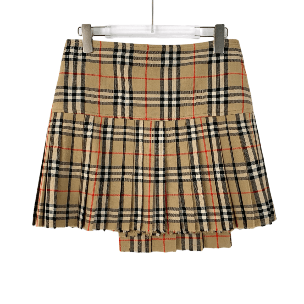 Burberry Burberry Brown Check Wool Pleated Mini Skirt (Size S) Size 26" / US 2 / IT 38 - 6 Thumbnail