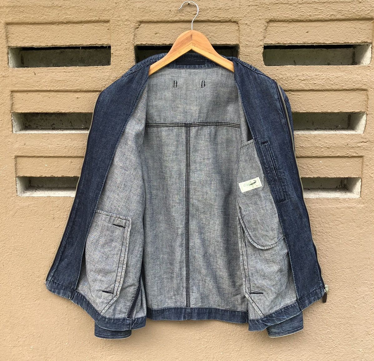 Vintage Vintage Crocodile Denim Zipper Jacket Size US M / EU 48-50 / 2 - 9 Thumbnail