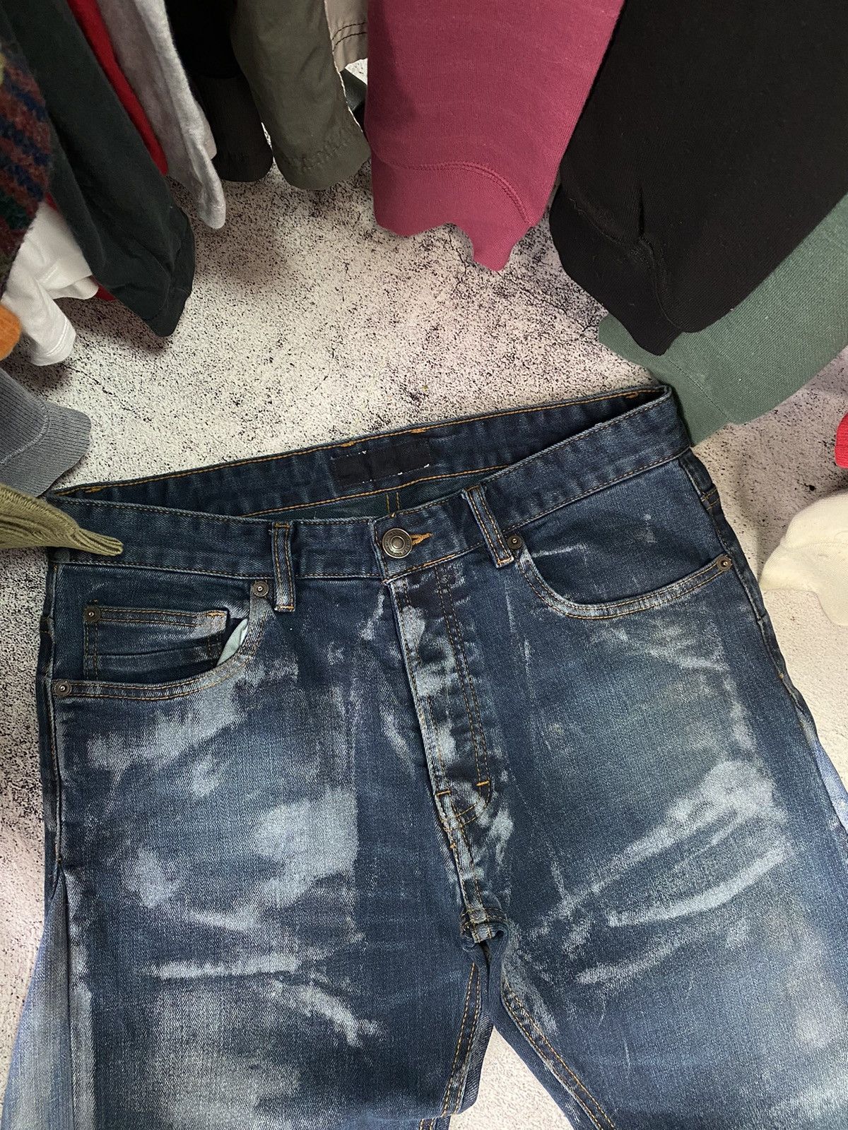 Vintage Distressed denim vintage faded pants dirty crashed thrased Size US 32 / EU 48 - 9 Thumbnail