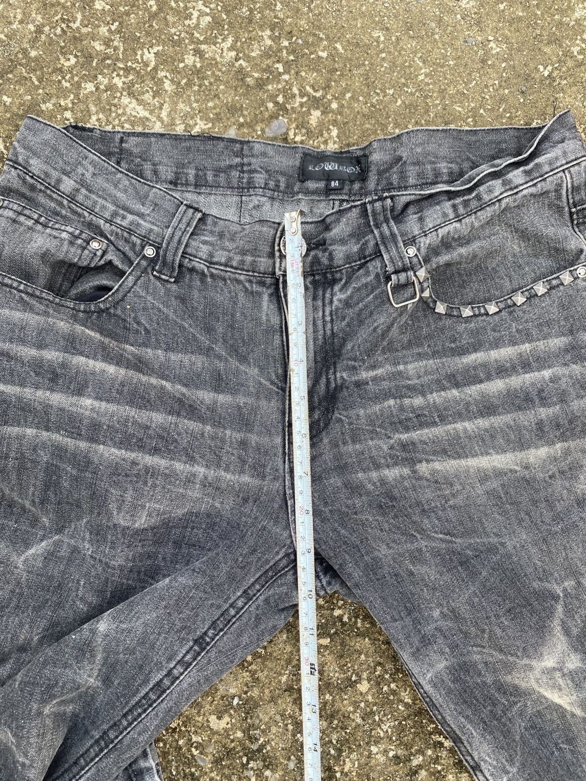 LOWBOX LOWBOX Washed Black Bootcut Jeans Size US 32 / EU 48 - 11 Thumbnail