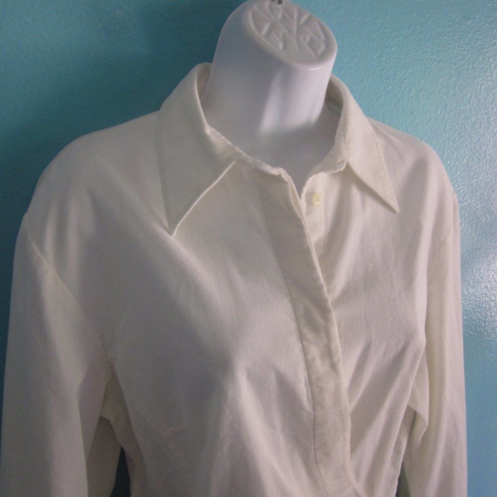 La Ligne La Ligna Ivory Corduroy Wrap Blouse Size 42 Size M / US 6-8 / IT 42-44 - 11 Thumbnail