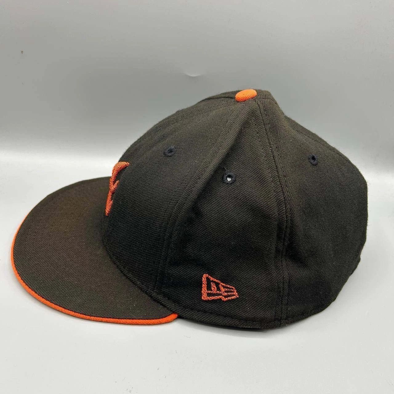 New Era Atlanta Braves Hat Men 8 Black Embroidered Fitted Cap Wool Size ONE SIZE - 8 Thumbnail