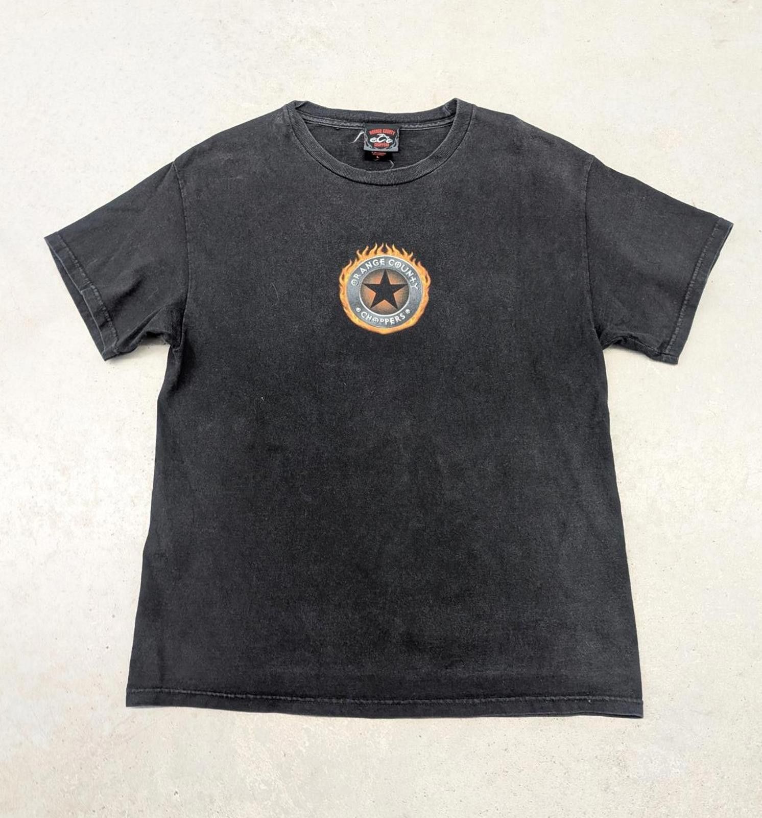 Vintage Vintage Y2K Orange County Choppers Flame Motorcycle T-shirt Size US L / EU 52-54 / 3 - 3 Thumbnail
