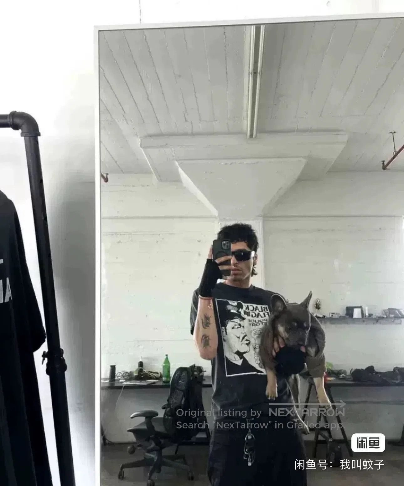 Vintage Vintage 90s Black Flag Police Story Tee. Size US S / EU 44-46 / 1 - 5 Thumbnail