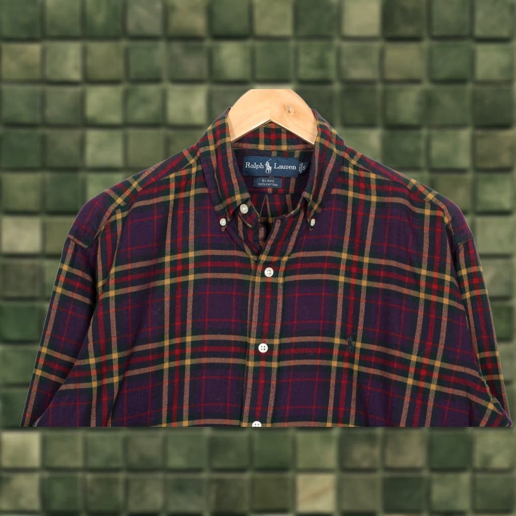 Polo Ralph Lauren Polo Ralph Lauren BLAKE Flannel Shirt Men S Long Sleeve Plaid VR3643 Size US S / EU 44-46 / 1 - 1 Thumbnail