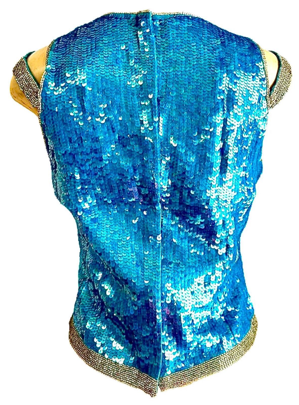 Other Sequin Top Turquoise Silver M Size M / US 6-8 / IT 42-44 - 2 Thumbnail