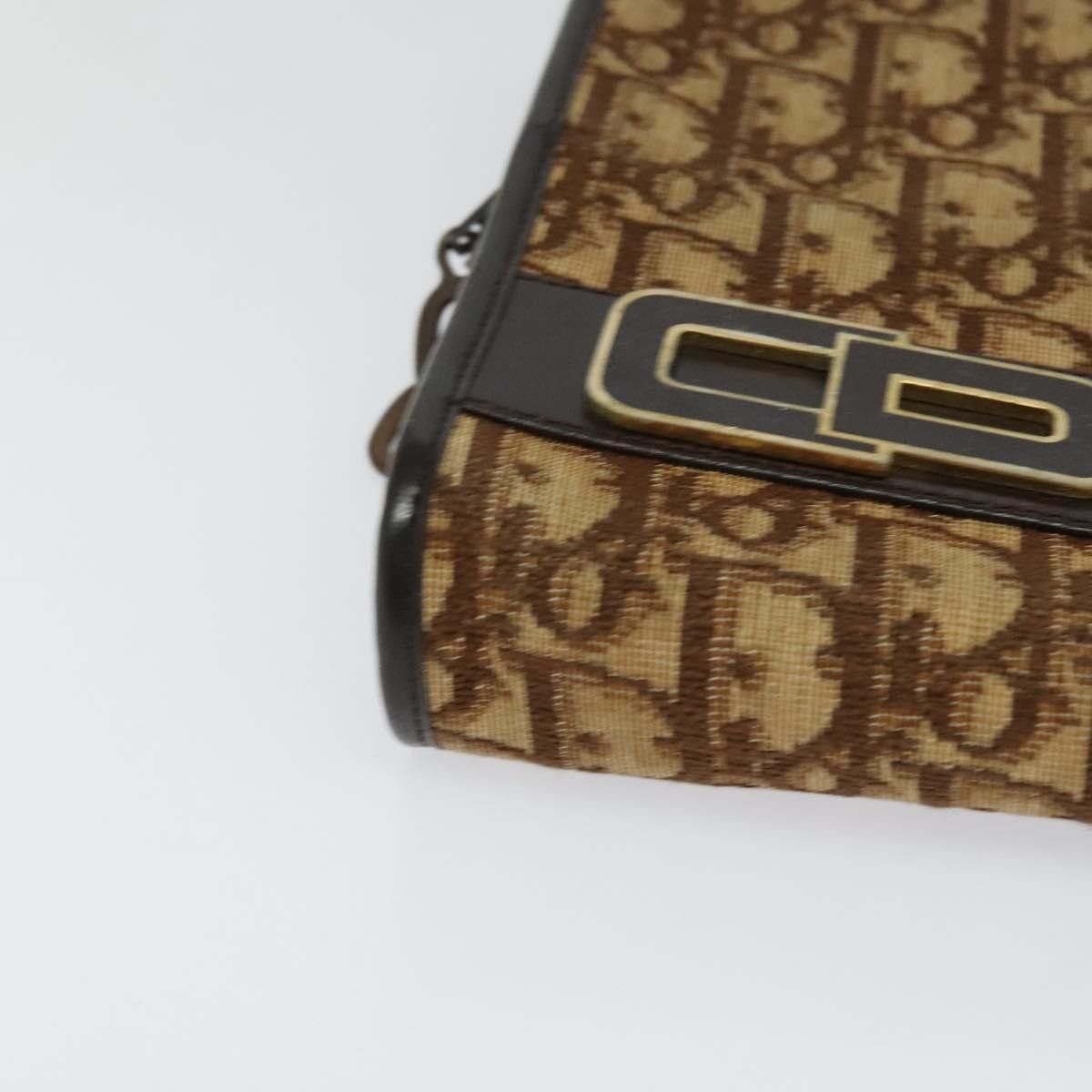 Dior DIOR Trotter Canvas Shoulder Bag Brown Gold Size ONE SIZE - 9 Thumbnail