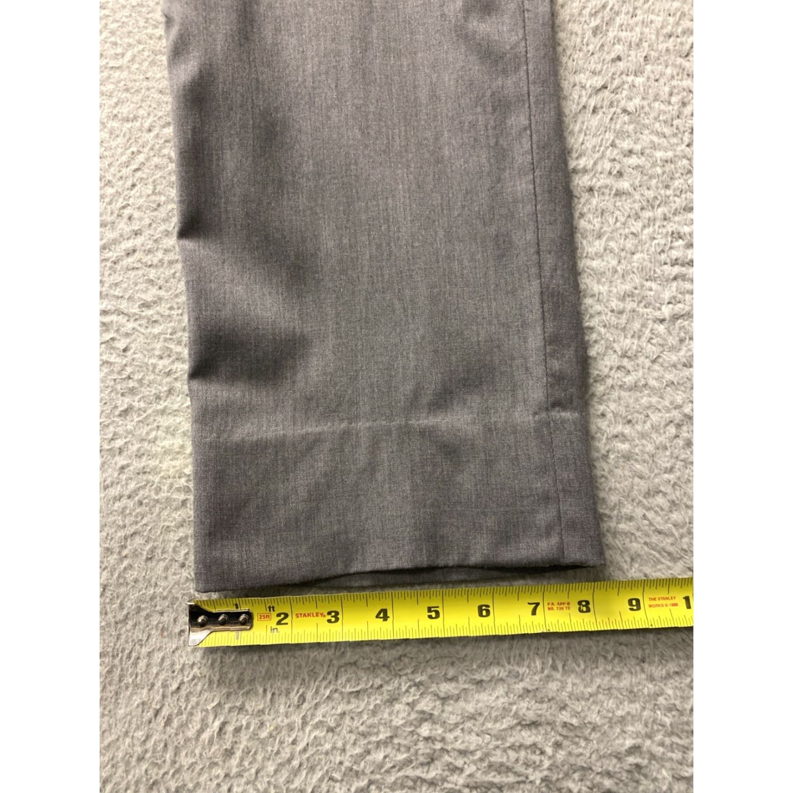 Brooks Brothers BROOKS BROTHERS Dress Pants Mens Gray 35x32 Flat Front Wool Blend /0298 Size US 35 - 6 Thumbnail
