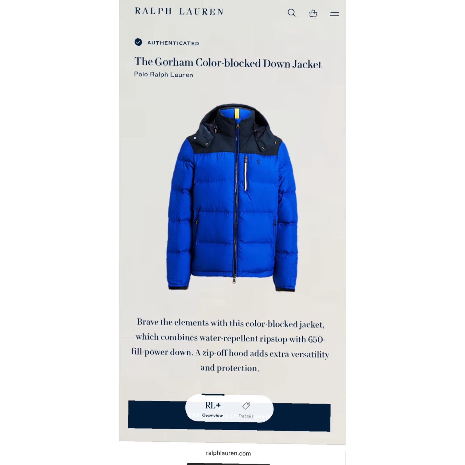 Ralph Lauren VINTAGE? No. New polo ralph lauren hooded down puffer El Cap jacket L blue mens Size US L / EU 52-54 / 3 - 7 Thumbnail