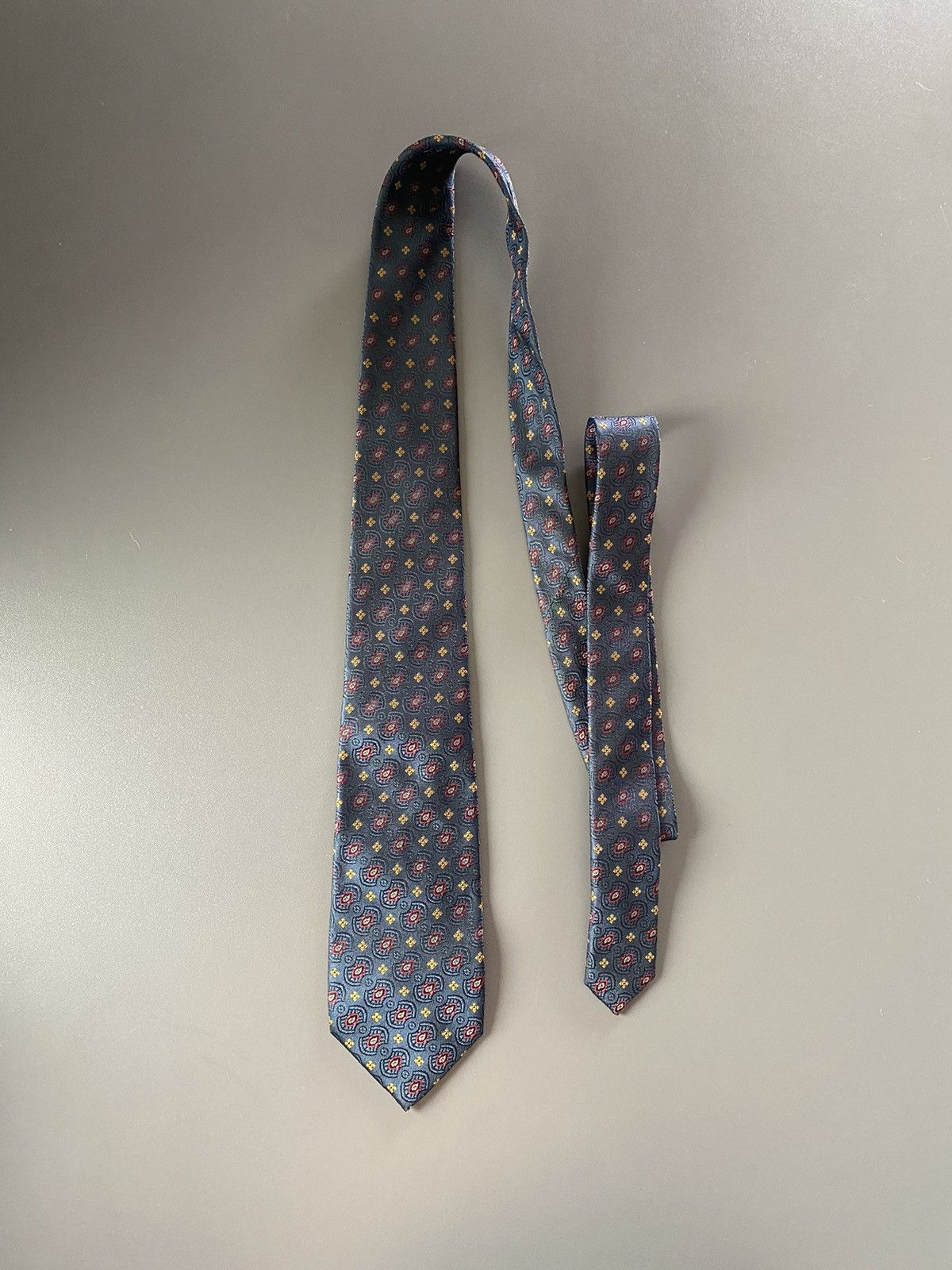 Tie celine Paris  silver  italy elegant tie