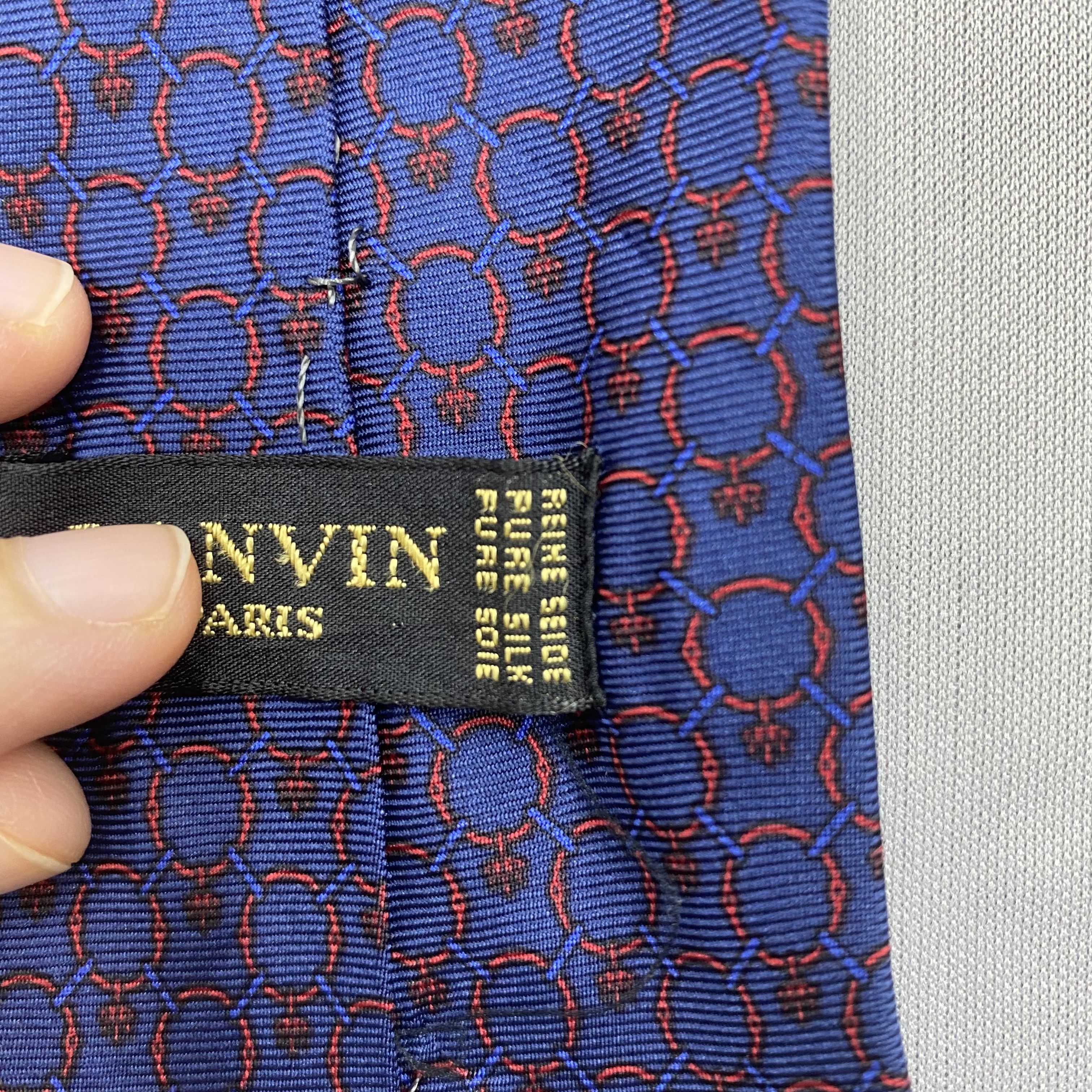 Lanvin Vintage Lanvin SILK Necktie Cravate Pure Silk Neck Tie Size ONE SIZE - 7 Thumbnail