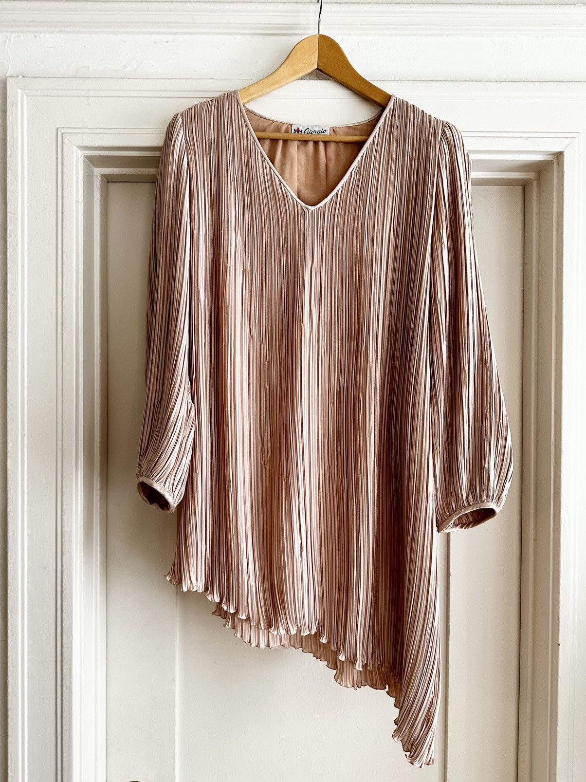 image of Vintage Giorgio Beverly Hills Cocktail Dress Pleats Issey 38 in Pink, Women's (Size Small)