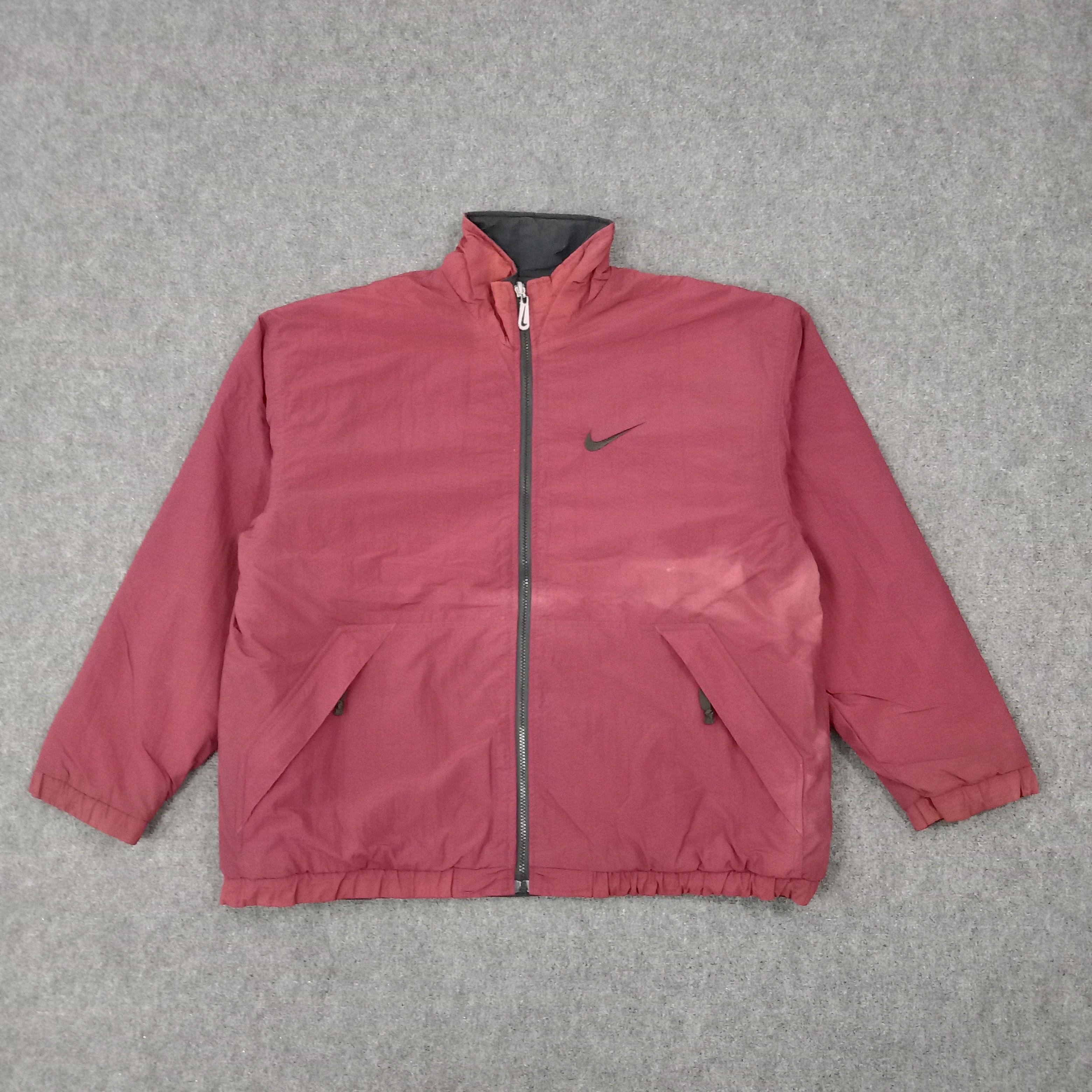 Nike Vintage 90s Nike Reversible Swoosh Jacket C268N10 Size US XL / EU 56 / 4 - 3 Thumbnail