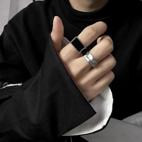 Vintage Retro punk rings Size ONE SIZE - 2 Thumbnail