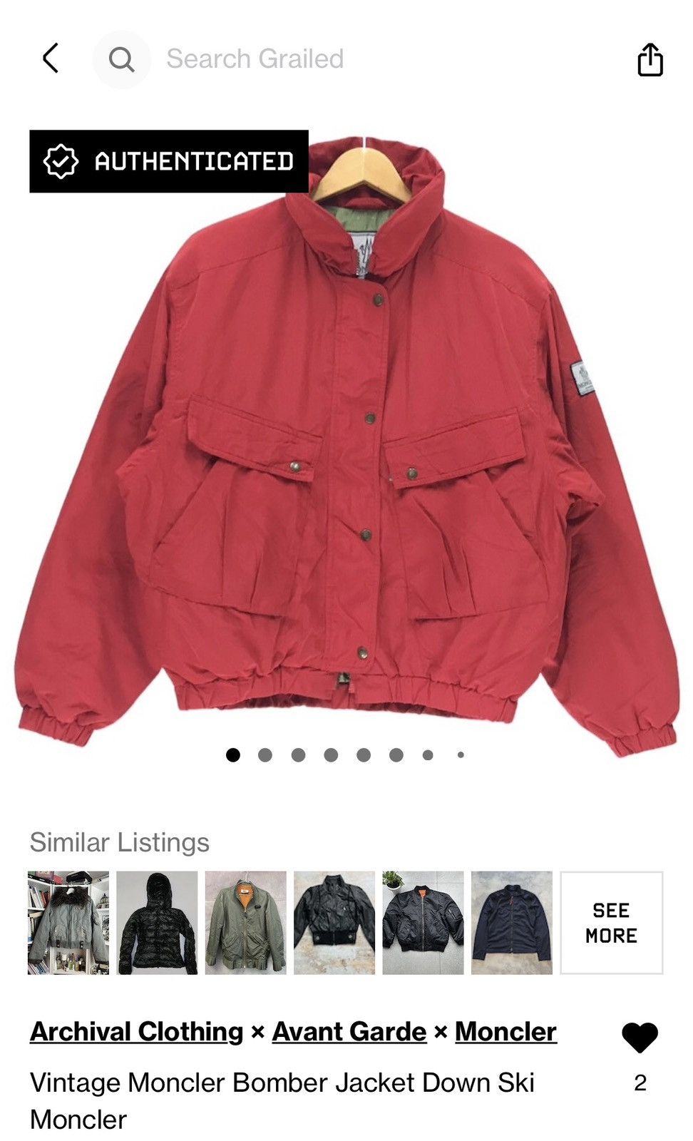 Moncler Vintage Moncler Bomber Jacket Down Ski Moncler Size M / US 6-8 / IT 42-44 - 10 Thumbnail