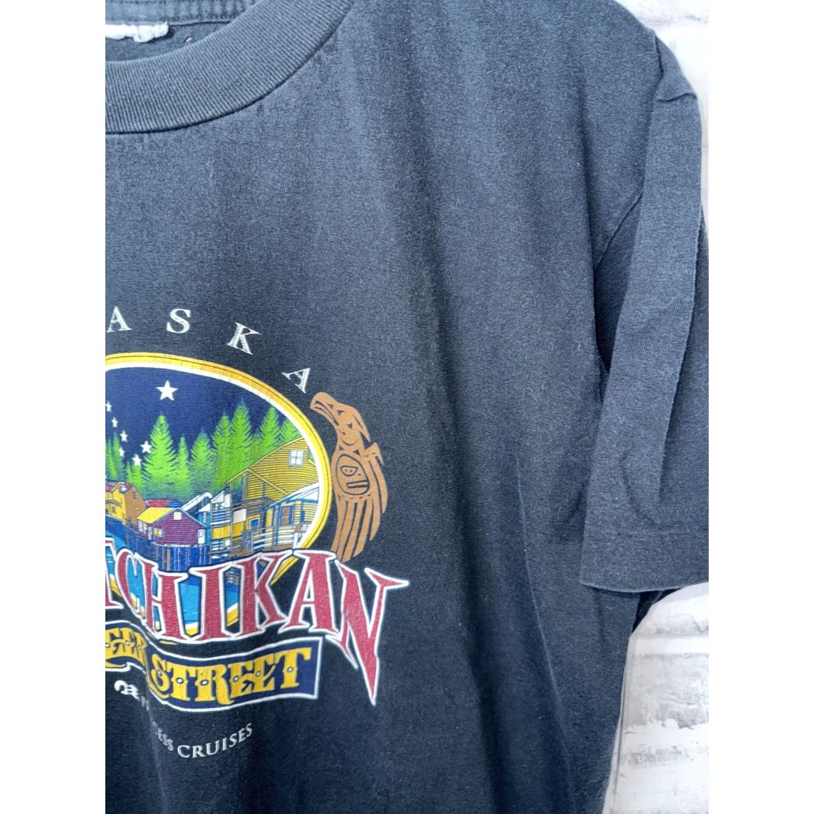 Vintage VINTAGE Princess Cruises Graphic Tee Shirt Mens L Black Alaska Ketchikan Creek Street Princess Cruises Graphic Tee Mens L Size US L / EU 52-54 / 3 - 4 Thumbnail