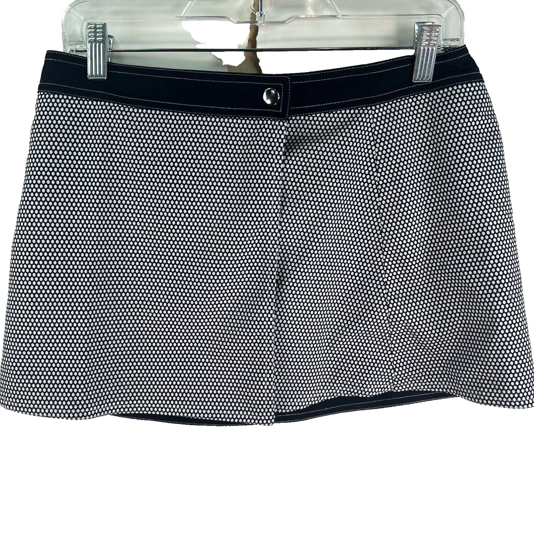 Vintage VINTAGE JAG Active Performance Women's Mini Skirt SZ L 32 Black/White Check Stretch Casual Summer Sports Size 36" / US 14 / IT 50 - 7 Thumbnail