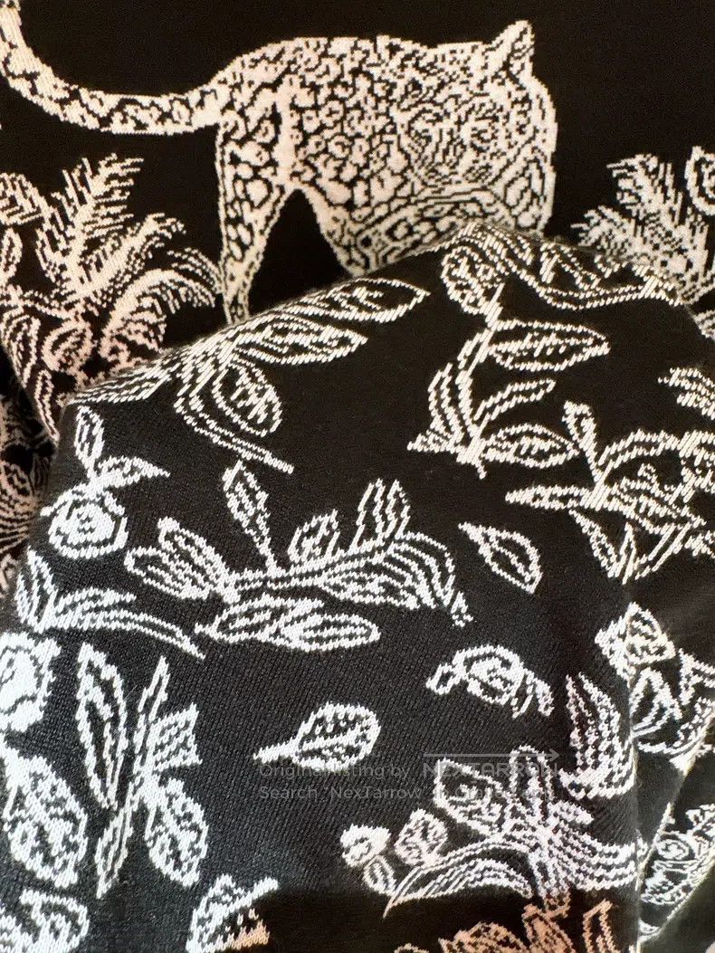 Hermes Hermes Black and White Leopard Velvet Knit Dress Size XS / US 0-2 / IT 36-38 - 8 Thumbnail