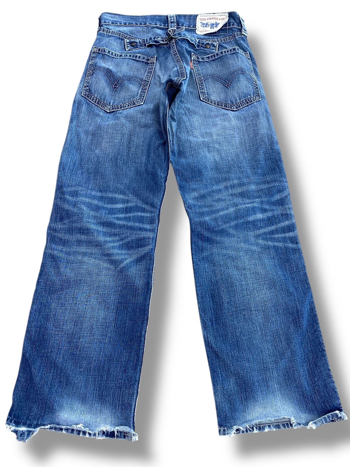 Levi's Levi’s Faded Blue Wash Ripped Style Loose Jeans Size US 29 - 1 Thumbnail