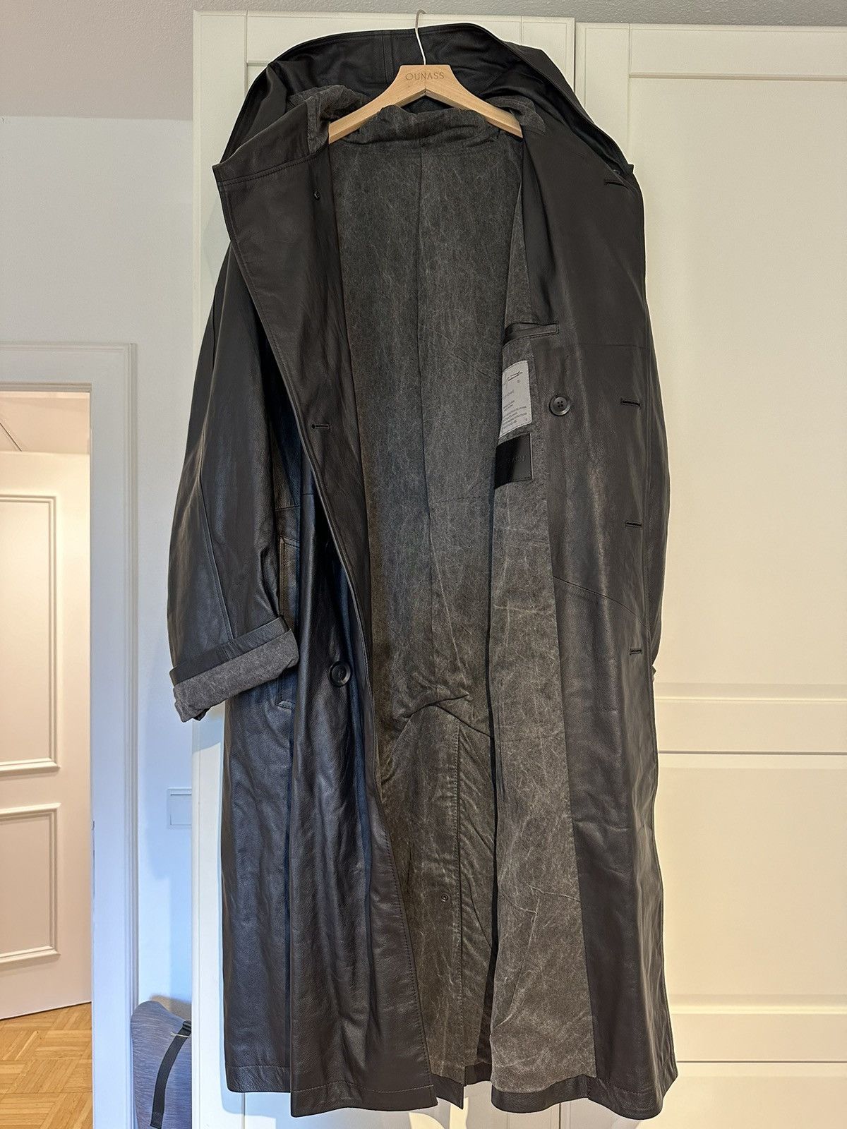 Isamu Katayama Backlash × Yohji Yamamoto Yohji Yamamoto Pour Homme X Backlash Hooded Leather Coat Size US M / EU 48-50 / 2 - 6 Thumbnail