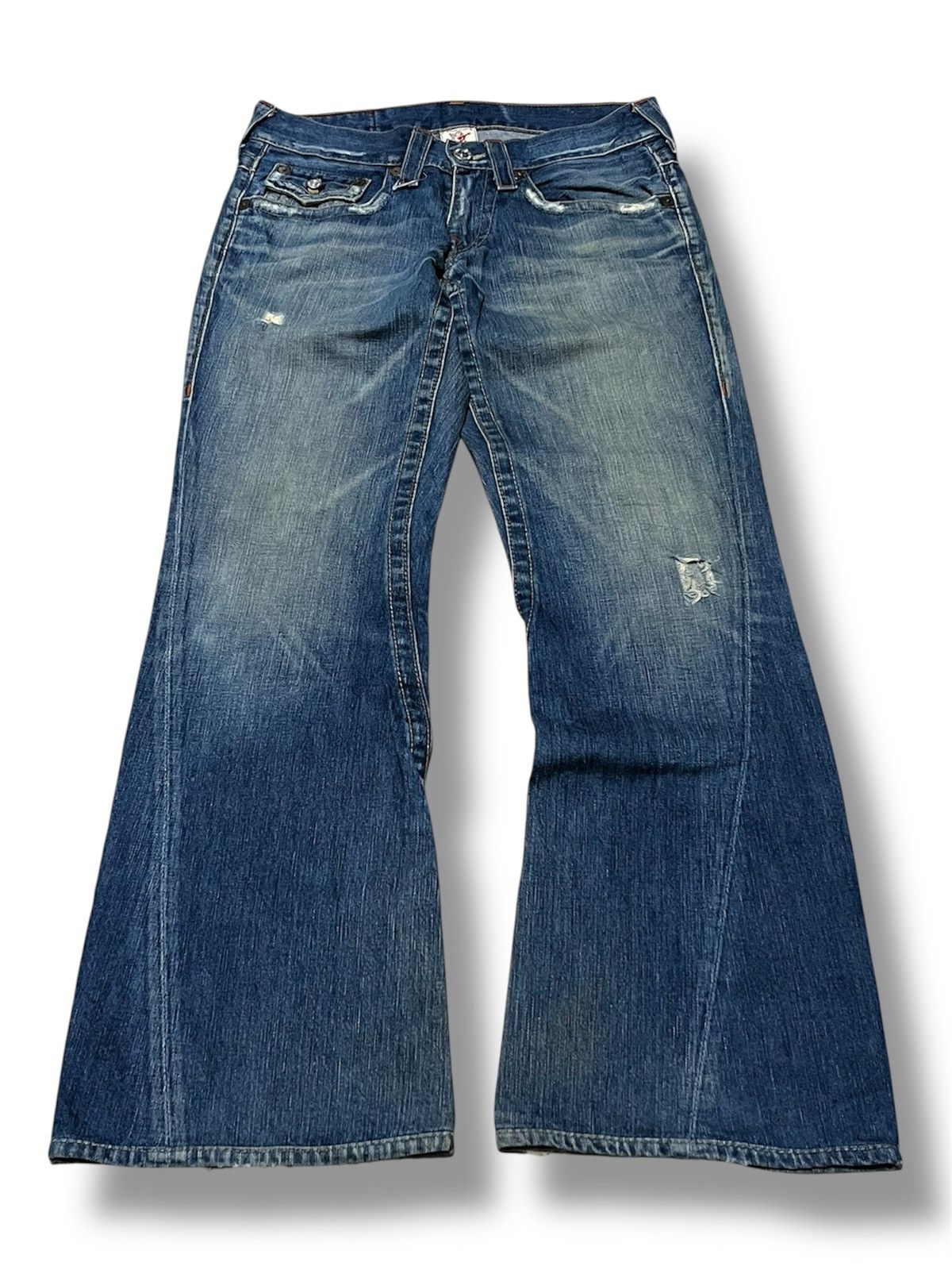 太*お様 True Religion flare denim y2k grung archive grunge damage