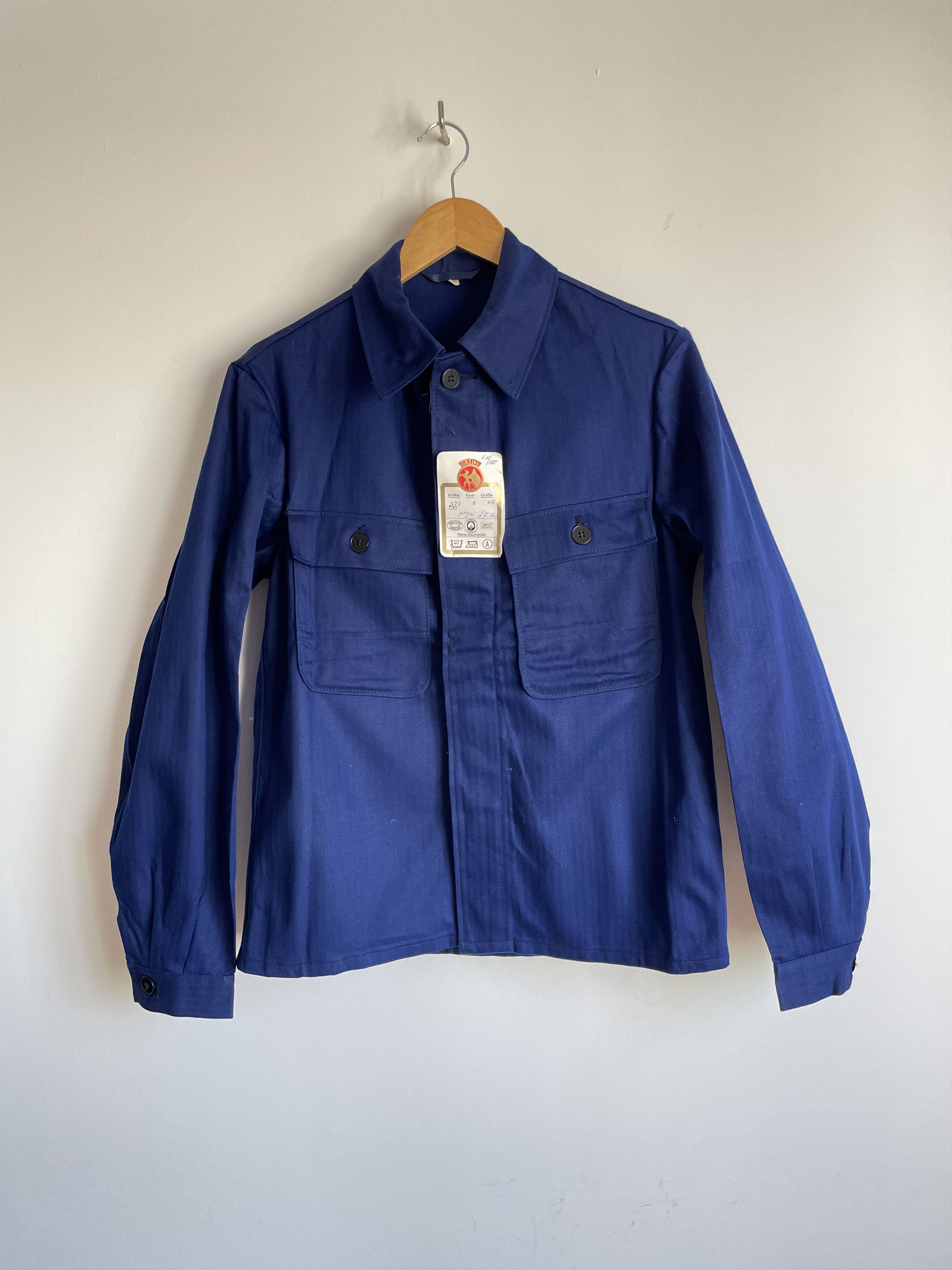 Vintage DEADSTOCK Greiff Vintage European Herringbone Work Jacket Size US M / EU 48-50 / 2 - 1 Thumbnail