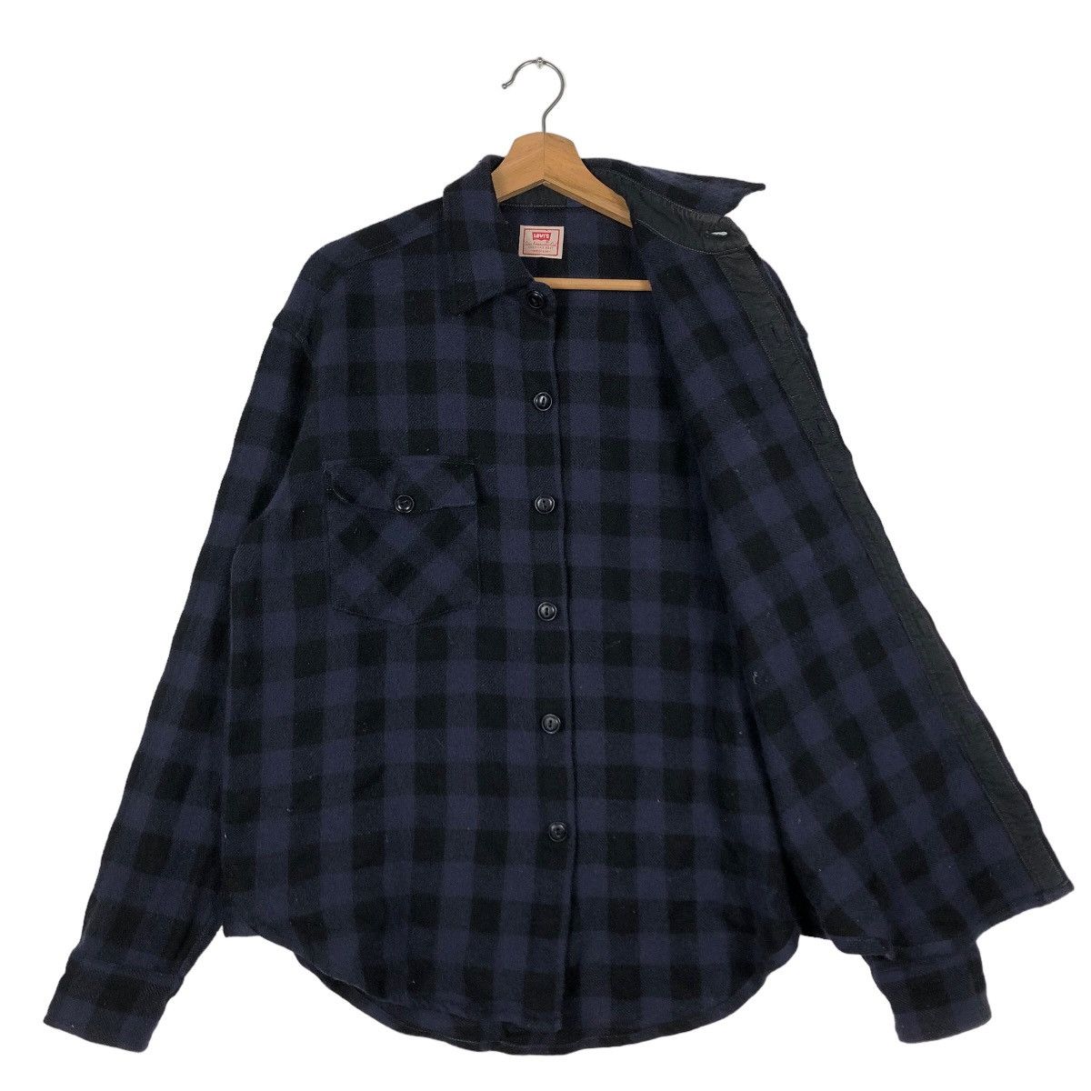 Levi's 🔥Vintage Flannel Jacket Wool Levi’s Tartan Checkered Design Size US M / EU 48-50 / 2 - 8 Thumbnail