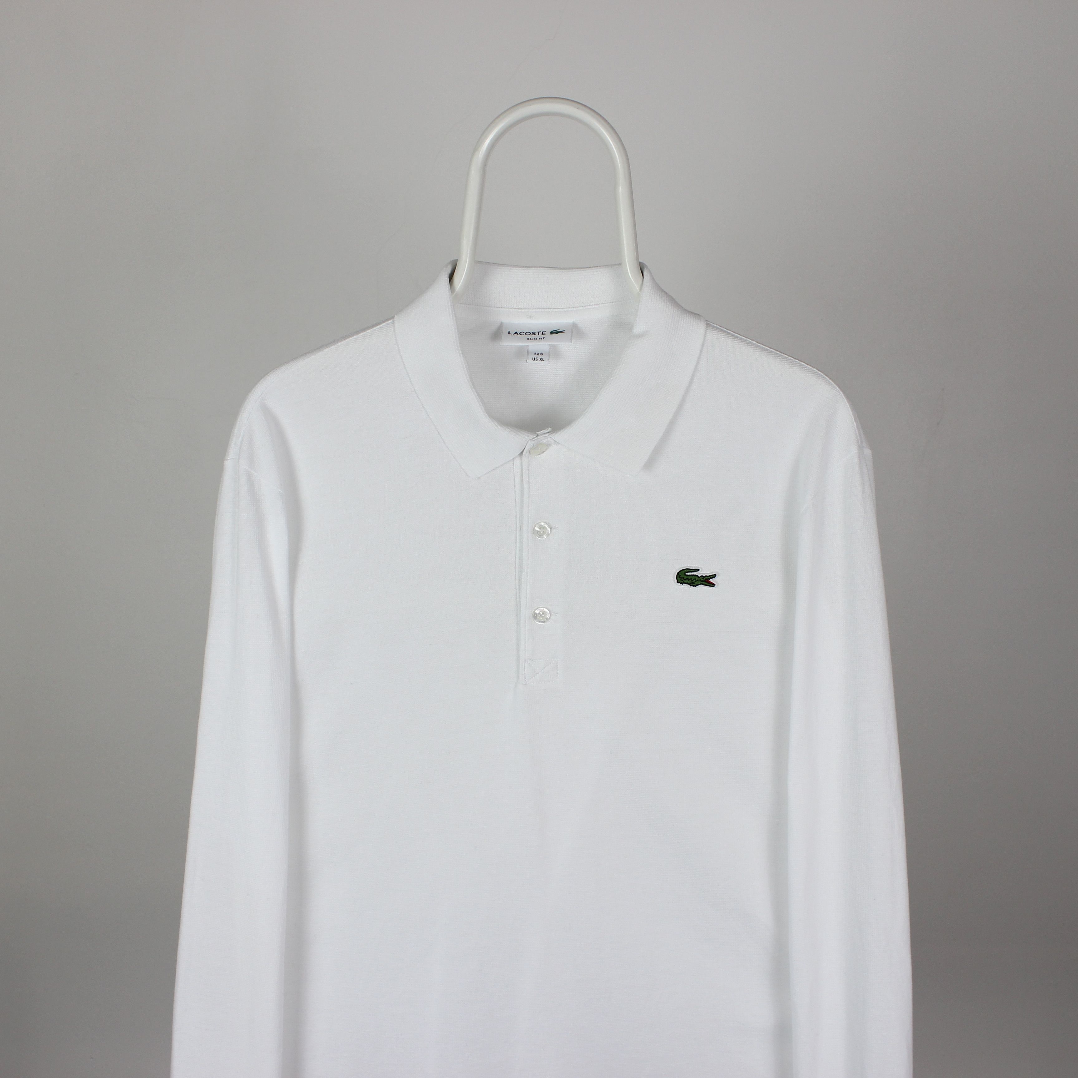 Lacoste Lacoste long sleeve men polo shirt L XL white Size US XL / EU 56 / 4 - 2 Thumbnail