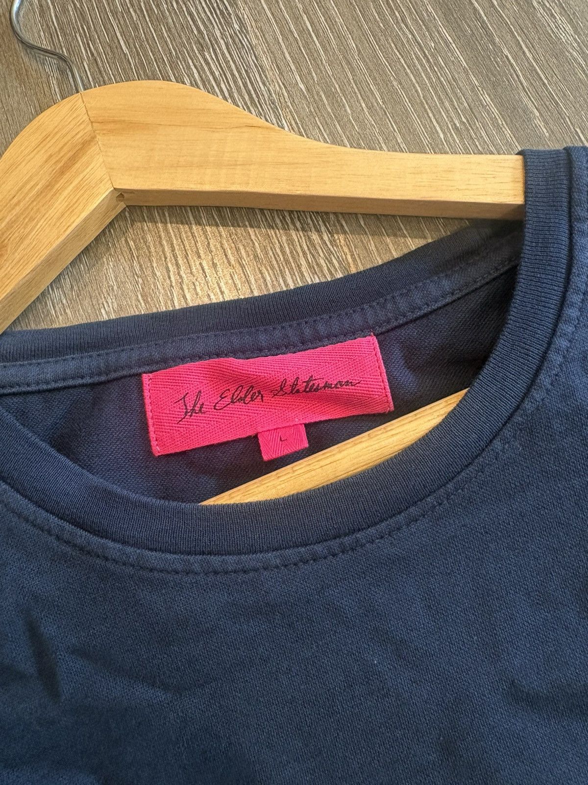 The Elder Statesman Elder Statesman Pica Tee Shirt Navy Size US L / EU 52-54 / 3 - 2 Thumbnail