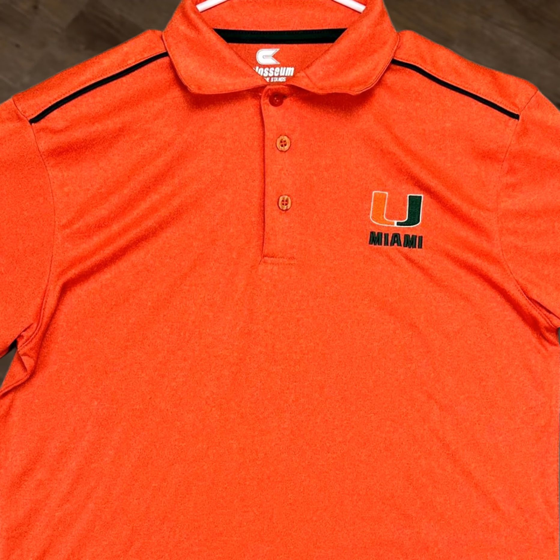 Vintage Miami Hurricanes Polo Shirt Orange Adult Small Rugby Mens Colosseum Performance Size US S / EU 44-46 / 1 - 1 Thumbnail