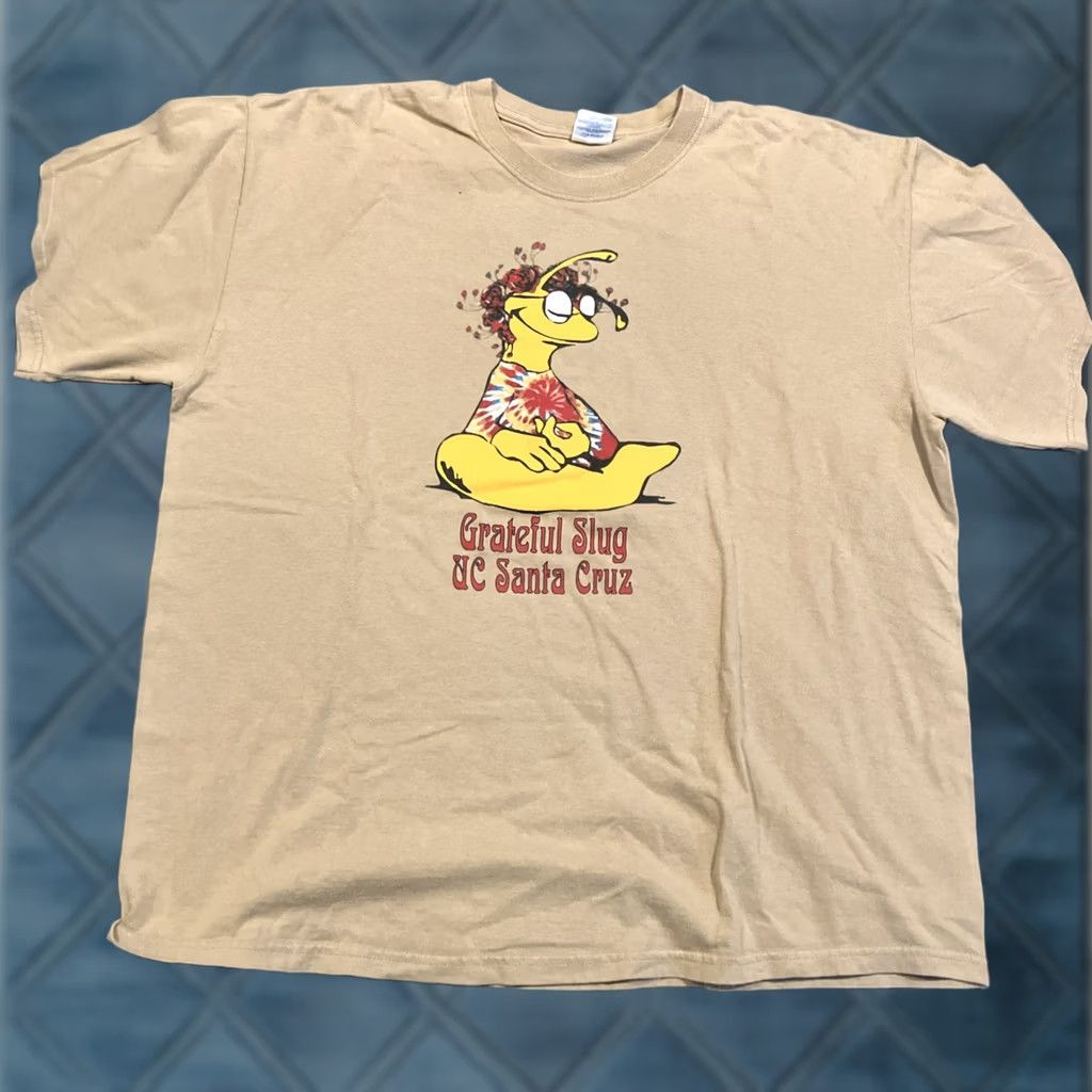 Gildan VINTAGE Grateful Slug UC Santa Cruz Grateful Dead T-Shirt XL Men Brown Cotton 90s Music Graphic Print Crew Neck Short Sleeve Gildan Classic Regular Size US XL / EU 56 / 4 - 1 Thumbnail