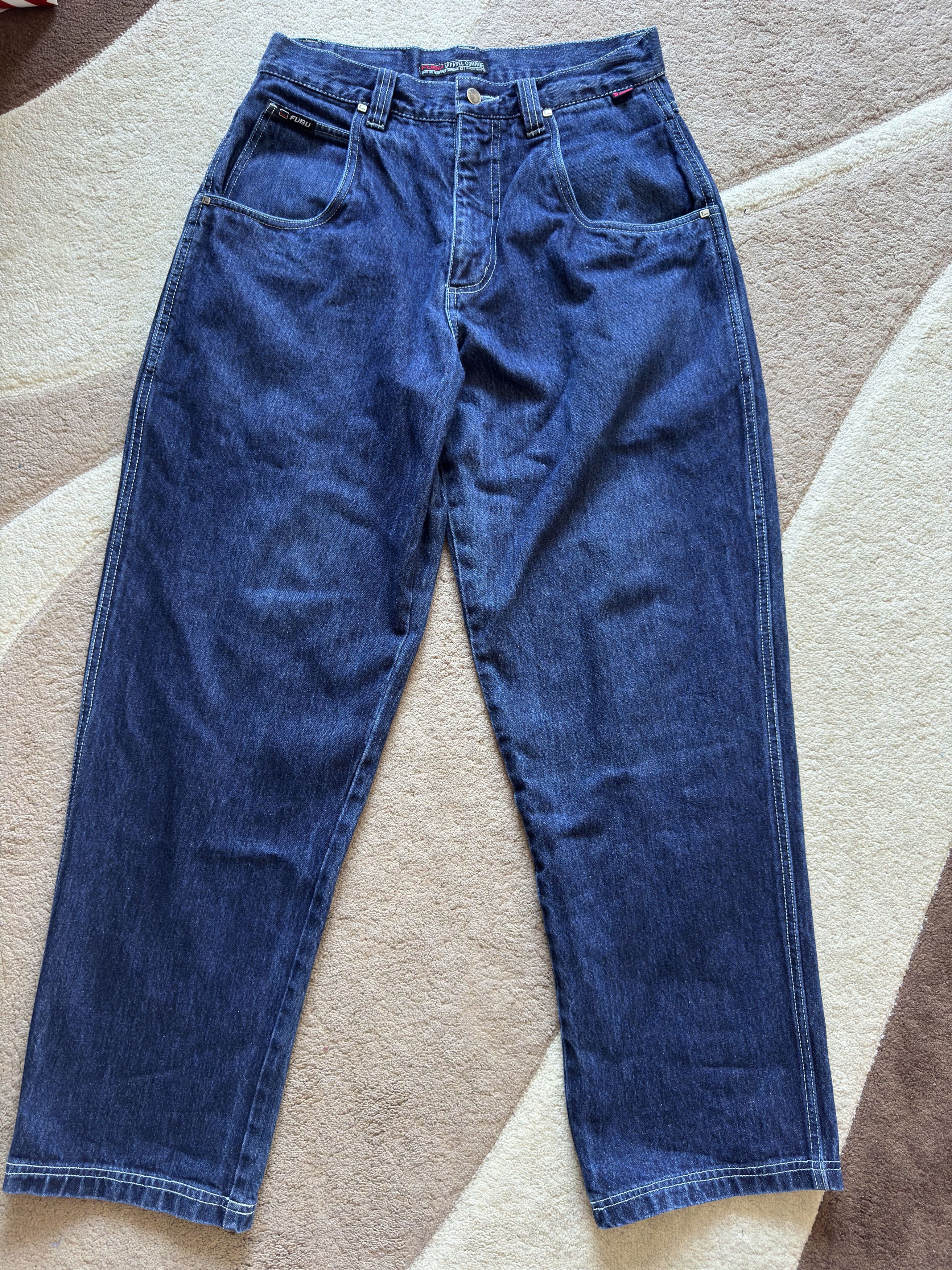 Fubu Fubu Vintage Raw Indigo Denim Baggy Jeans Hip Hop Rap Loose Size US 34 / EU 50 - 4 Thumbnail