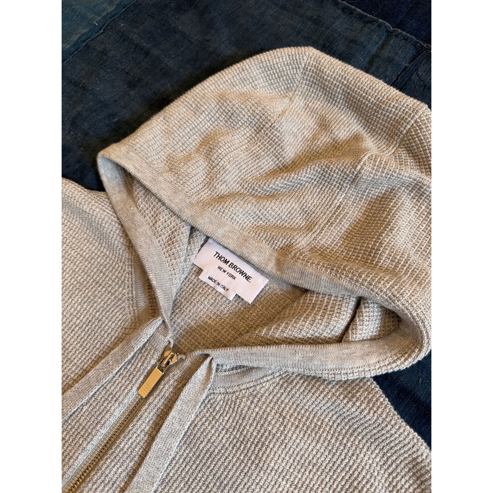 Thom Browne $1,850 Thom Browne Linen Cotton 4-Bar Relaxed Fit Zip hoodie Size US S / EU 44-46 / 1 - 3 Thumbnail