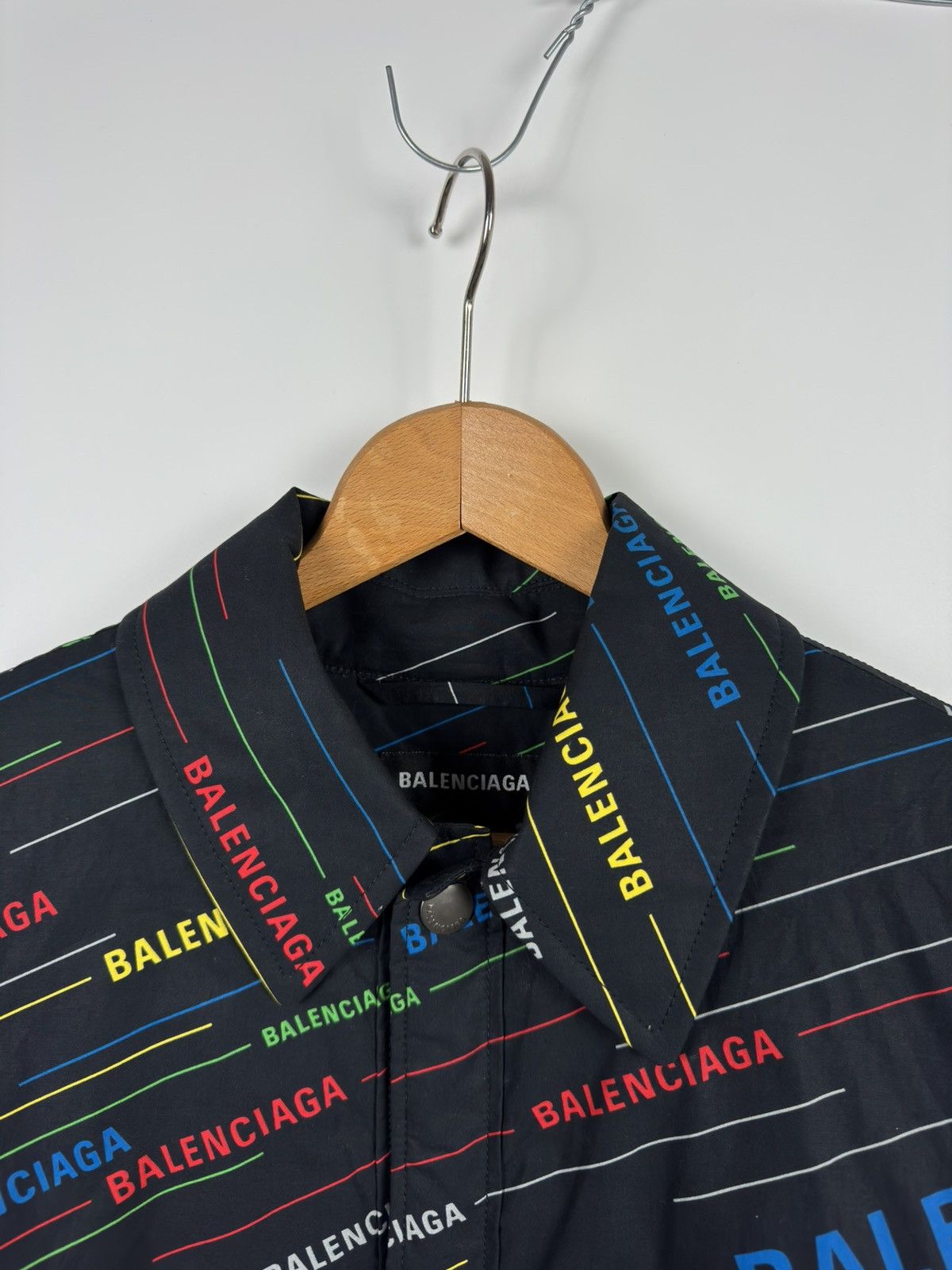 Balenciaga Balenciaga Rainbow Logo Padded Bottom OverShirt/Jacket Size US S / EU 44-46 / 1 - 6 Thumbnail