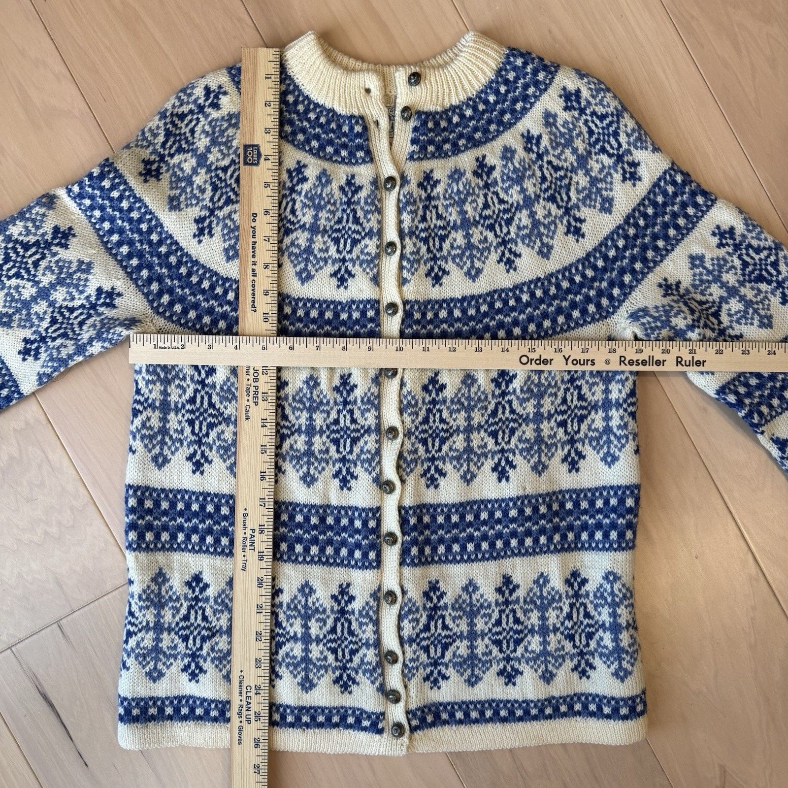 Vintage Vintage Paul Mage Cardigan Women's L Blue Nordic Art Heavy Size L / US 10 / IT 46 - 3 Thumbnail